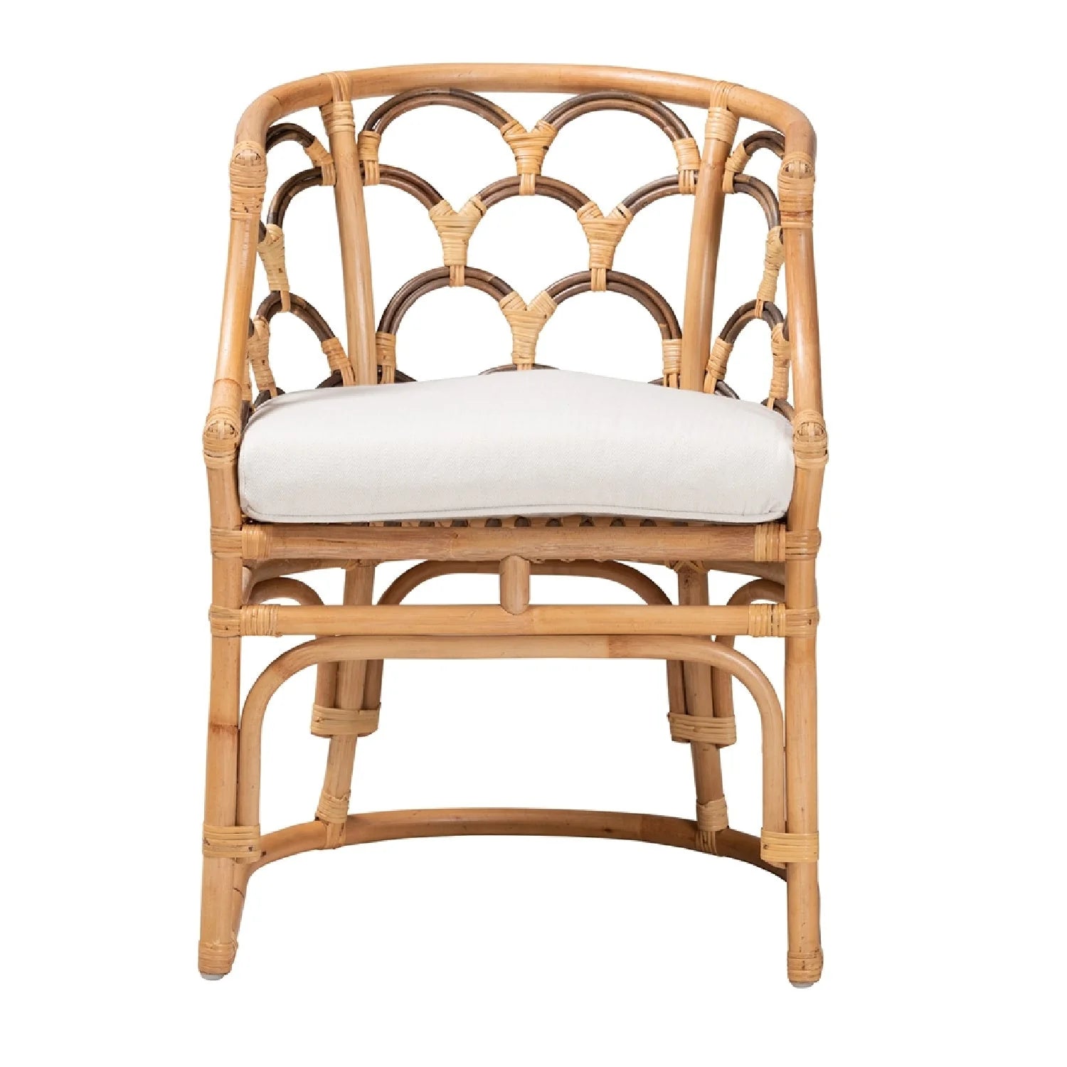 Luxury Woven Rattan Accent Chair European Style for Villa