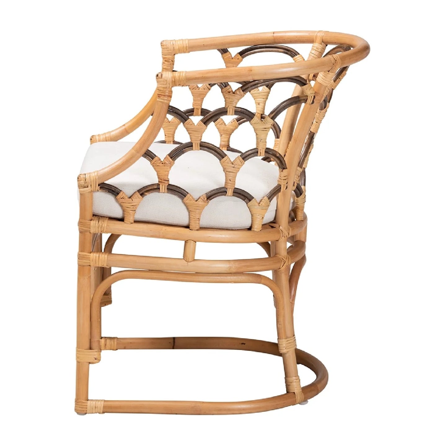 Luxury Woven Rattan Accent Chair European Style for Villa
