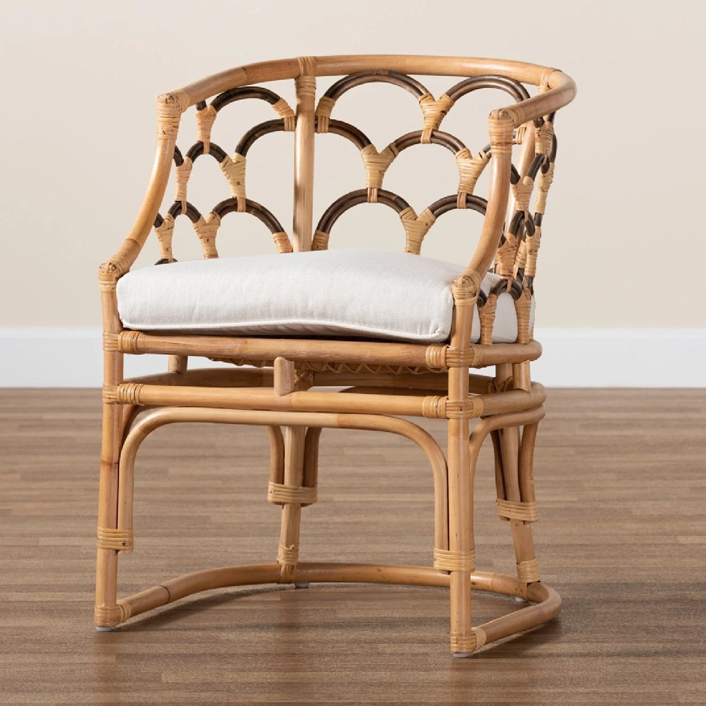 Luxury Woven Rattan Accent Chair European Style for Villa