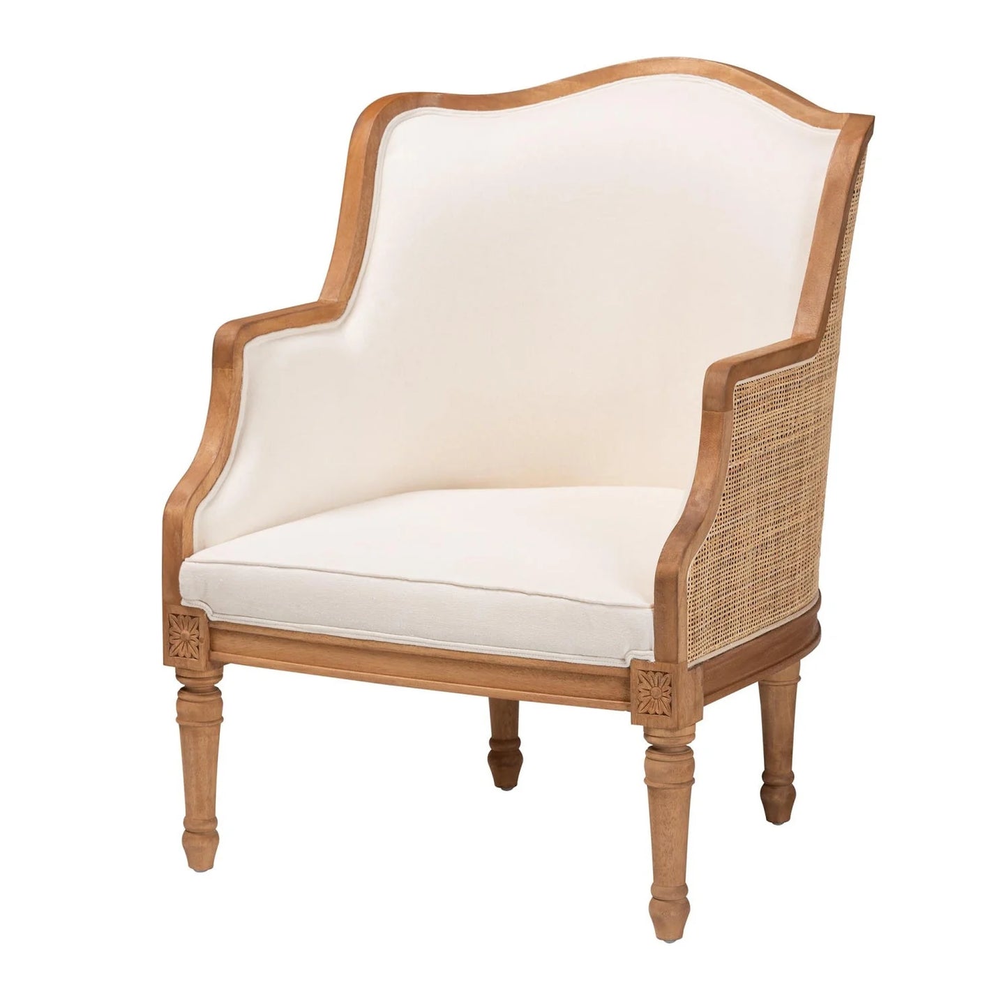 Luxury Woven Rattan Accent Chair Modern Italian Style for Villa