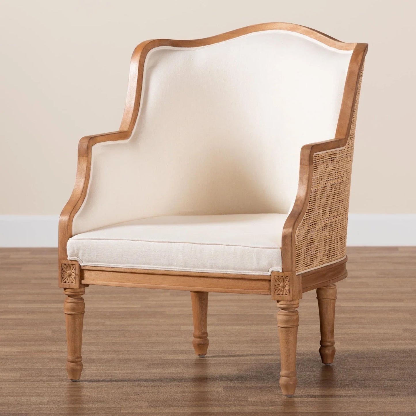 Luxury Woven Rattan Accent Chair Modern Italian Style for Villa
