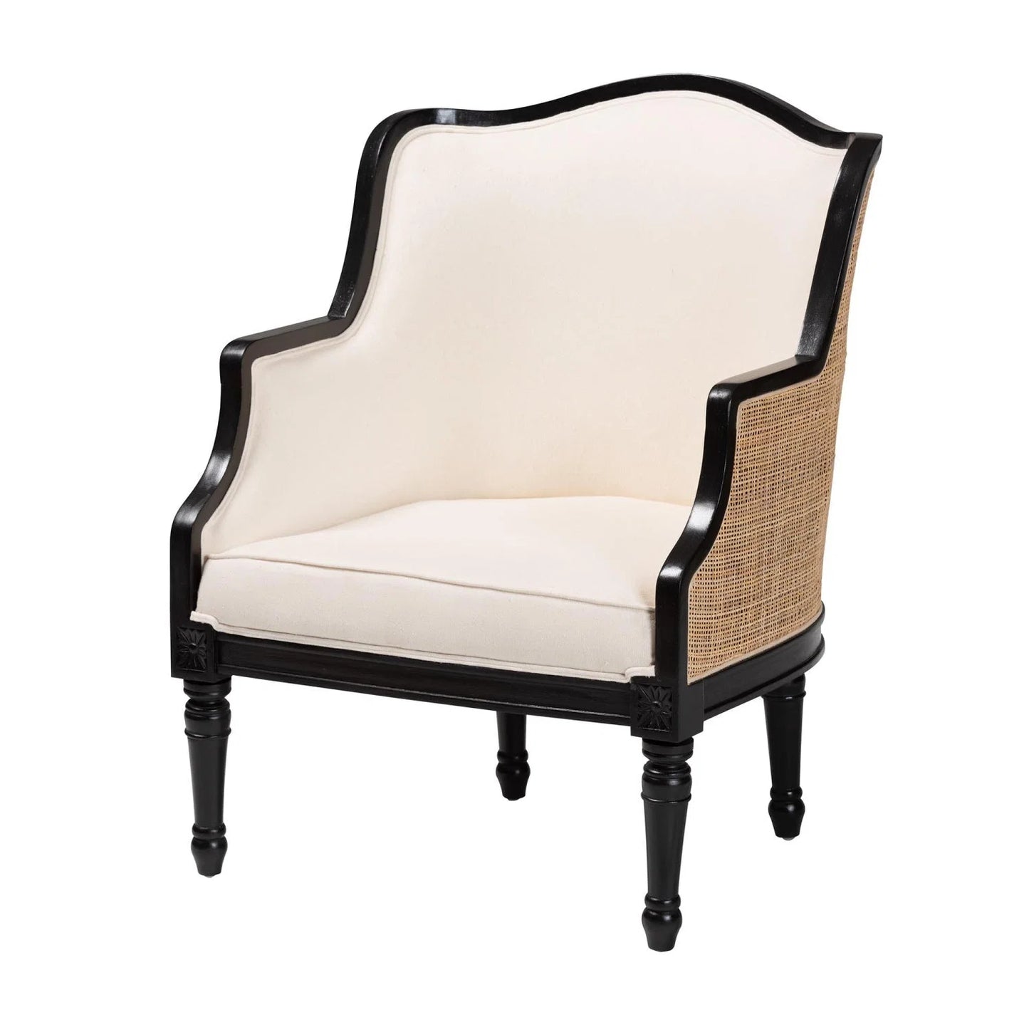 Luxury Woven Rattan Accent Chair Modern Italian Style for Villa
