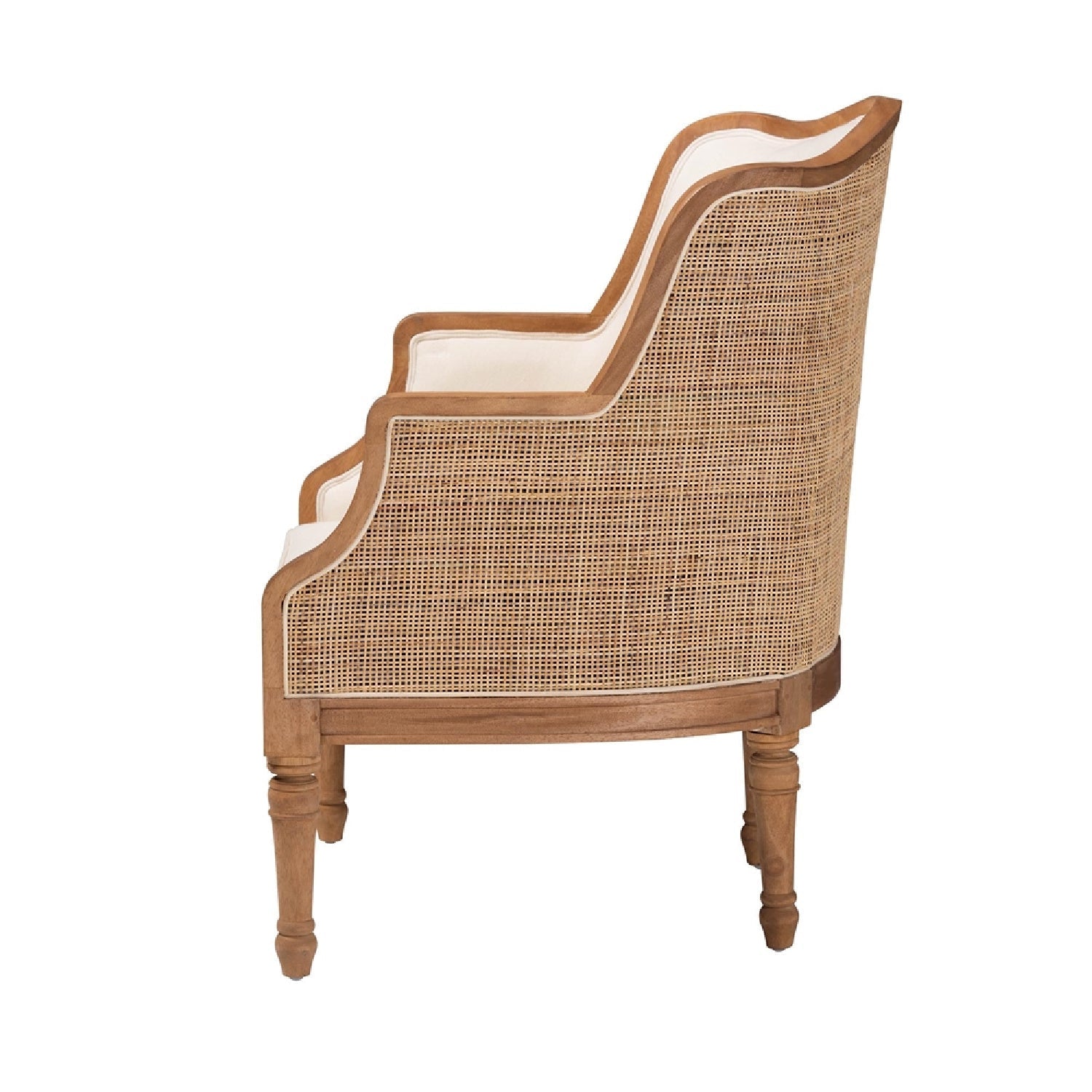 Luxury Woven Rattan Accent Chair Modern Italian Style for Villa