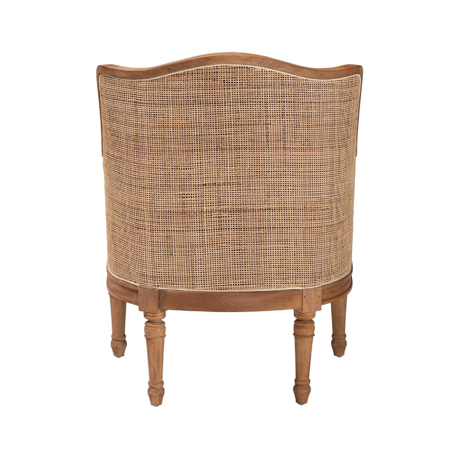 Luxury Woven Rattan Accent Chair Modern Italian Style for Villa
