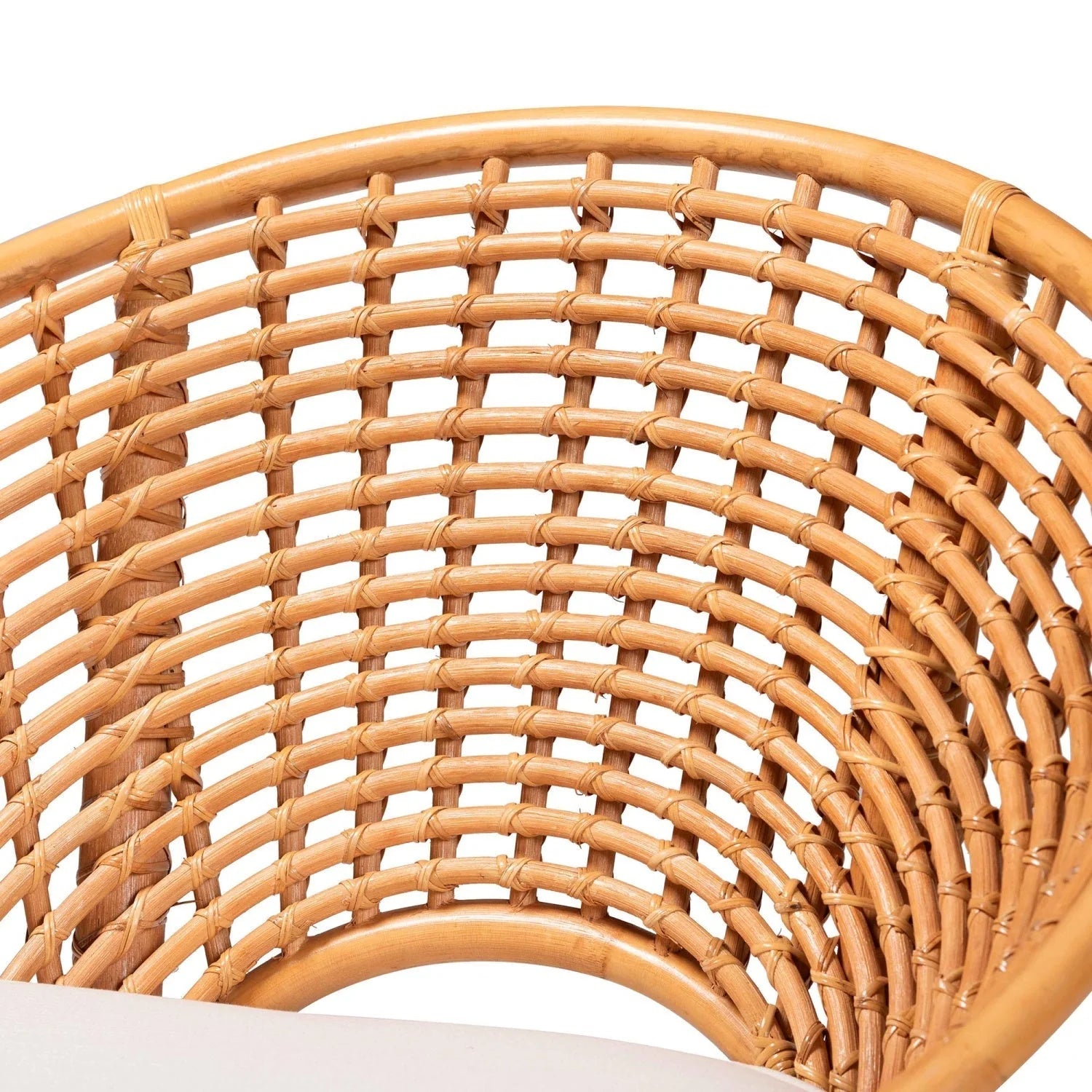 Luxury Woven Rattan Accent Chair Modern Italian Style for Villa