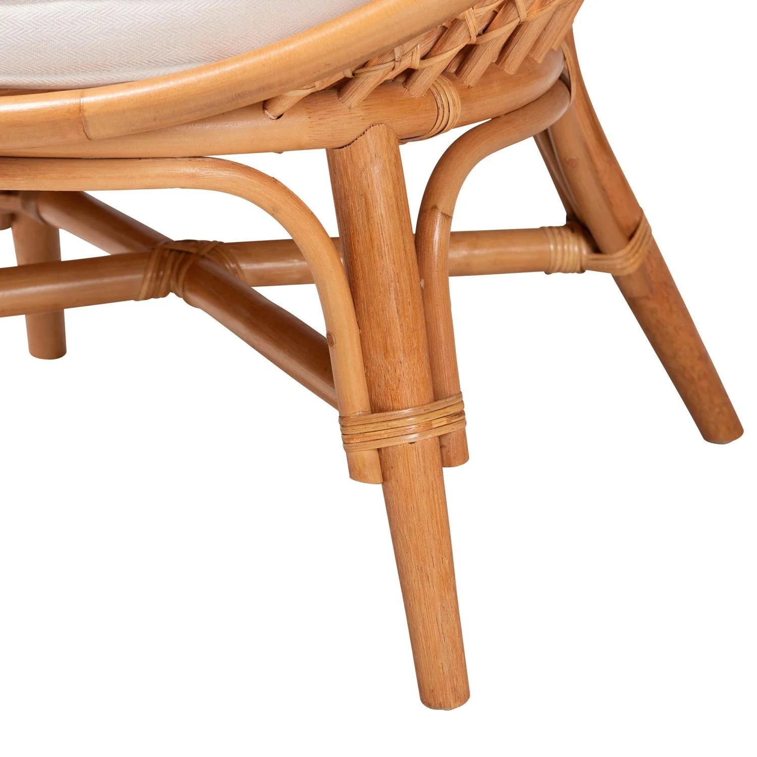 Luxury Woven Rattan Accent Chair Modern Italian Style for Villa