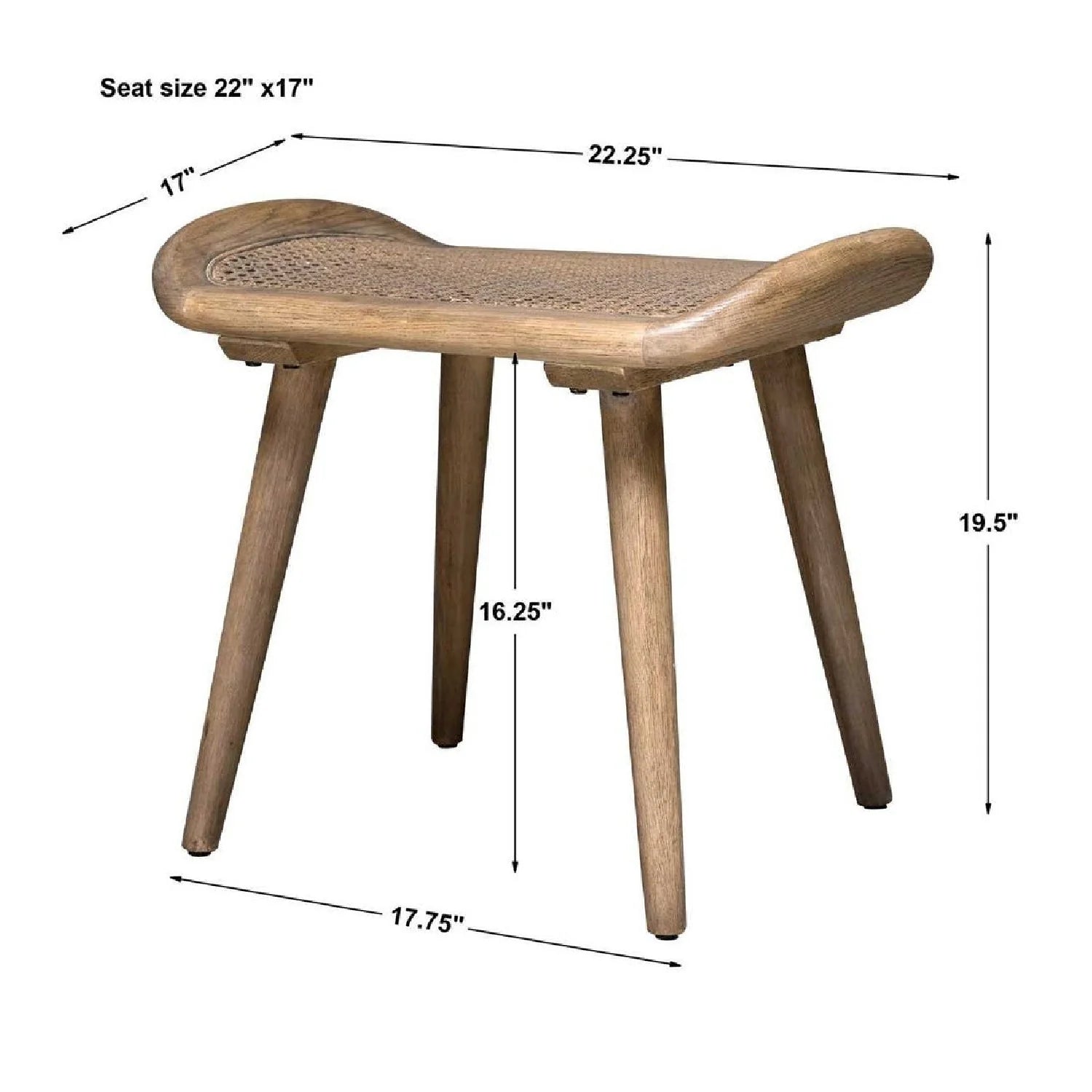 Luxury Woven Rattan Bench European Style for Villa