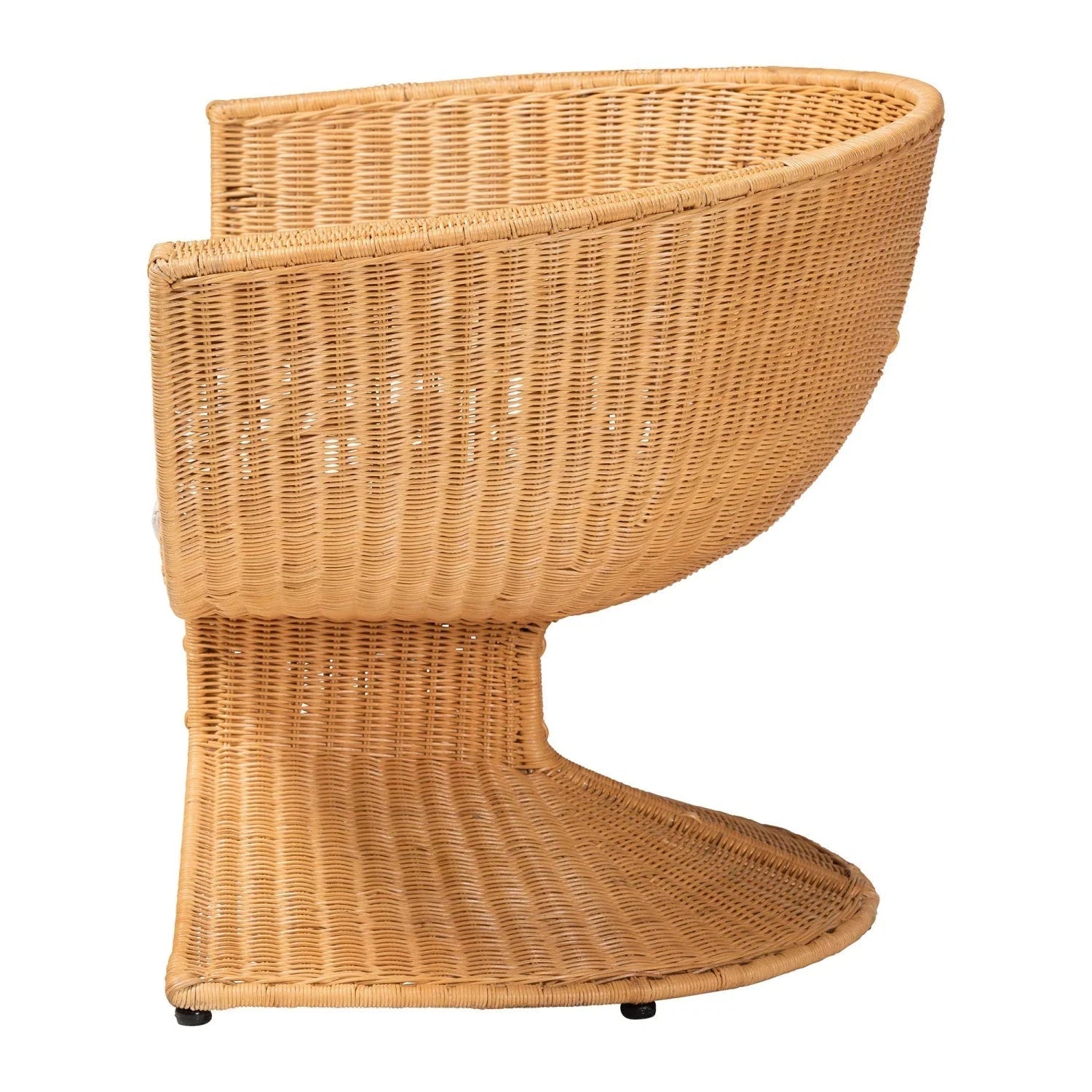 Luxury Woven Rattan Lounge Chair Modern Italian Style for Villa