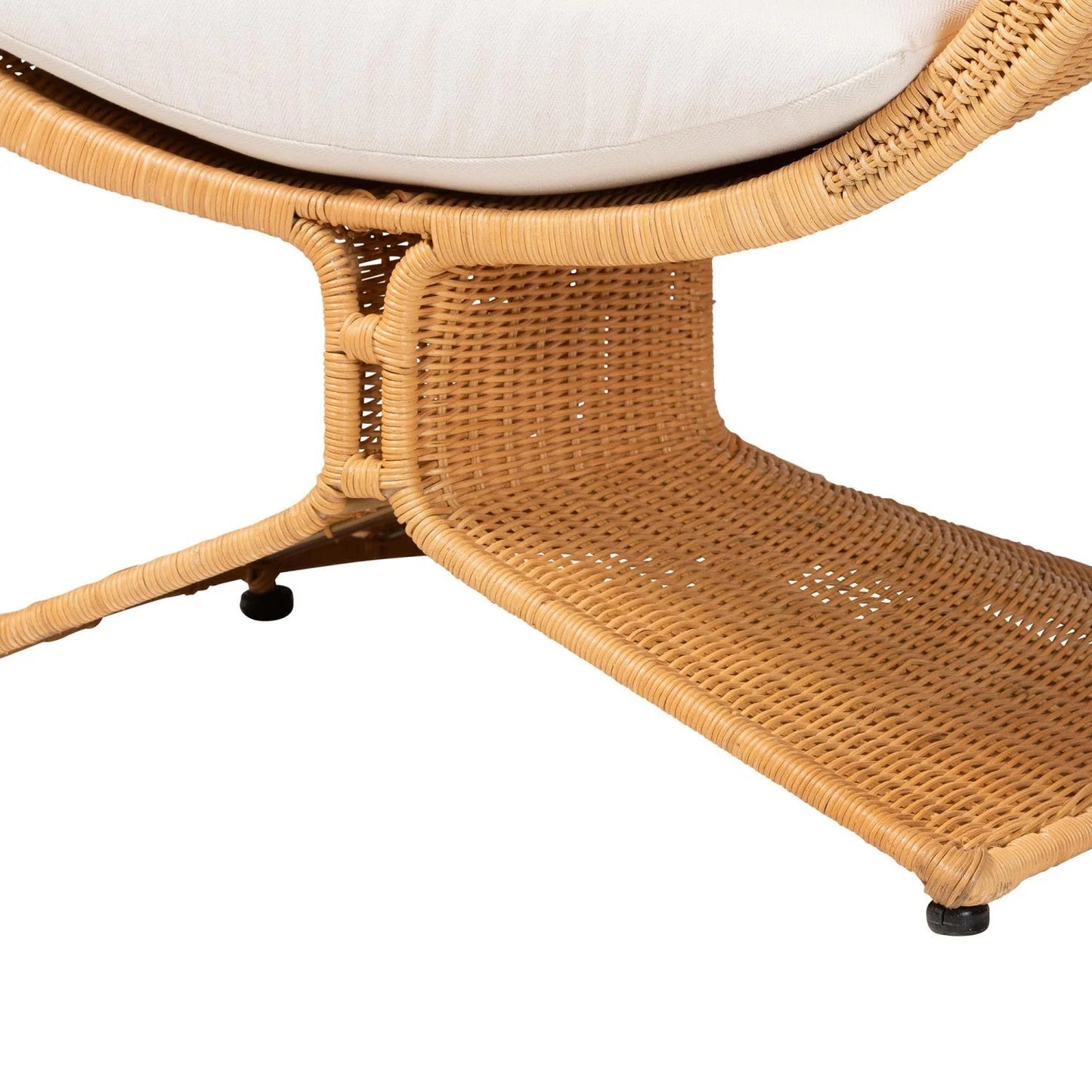 Luxury Woven Rattan Lounge Chair Modern Italian Style for Villa