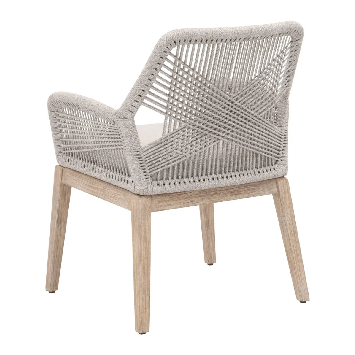 Luxury Woven Rope Dining Armchairs Modern Italian Style for Villa