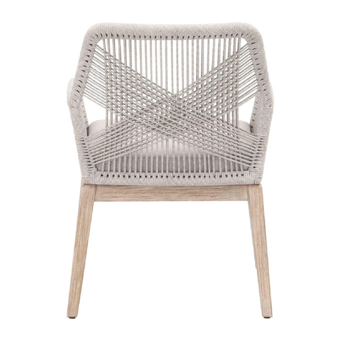 Luxury Woven Rope Dining Armchairs Modern Italian Style for Villa
