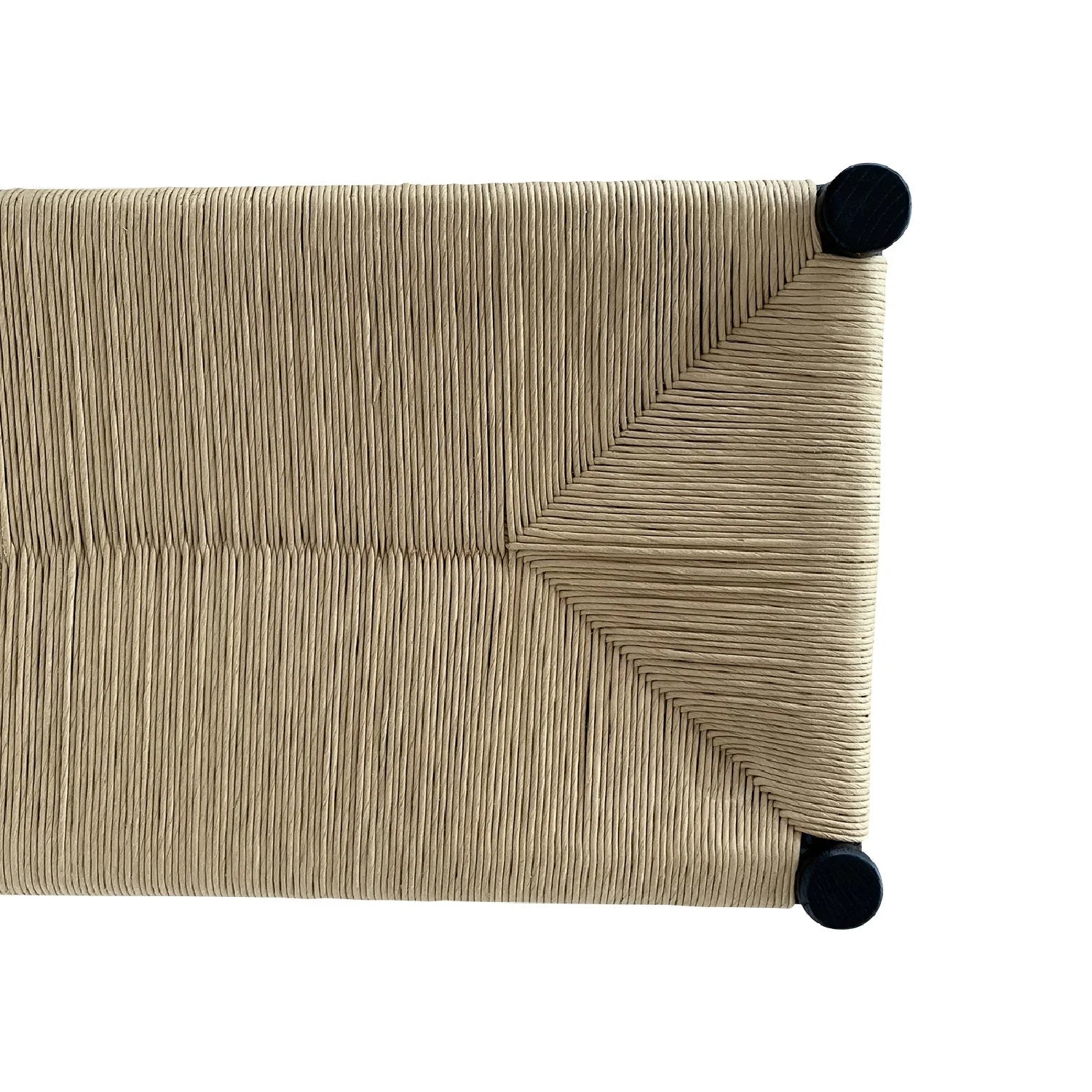 Luxury Woven Rope Elm Wood Bench European Style for Villa