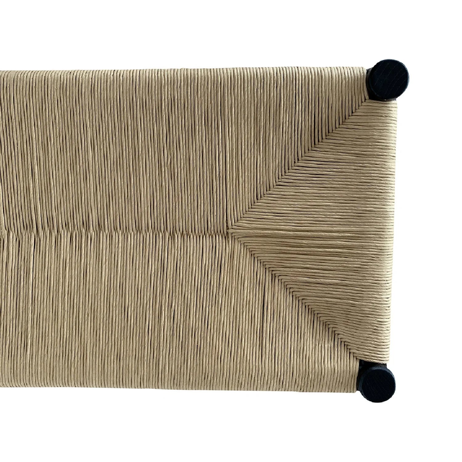Luxury Woven Rope Elm Wood Bench European Style for Villa
