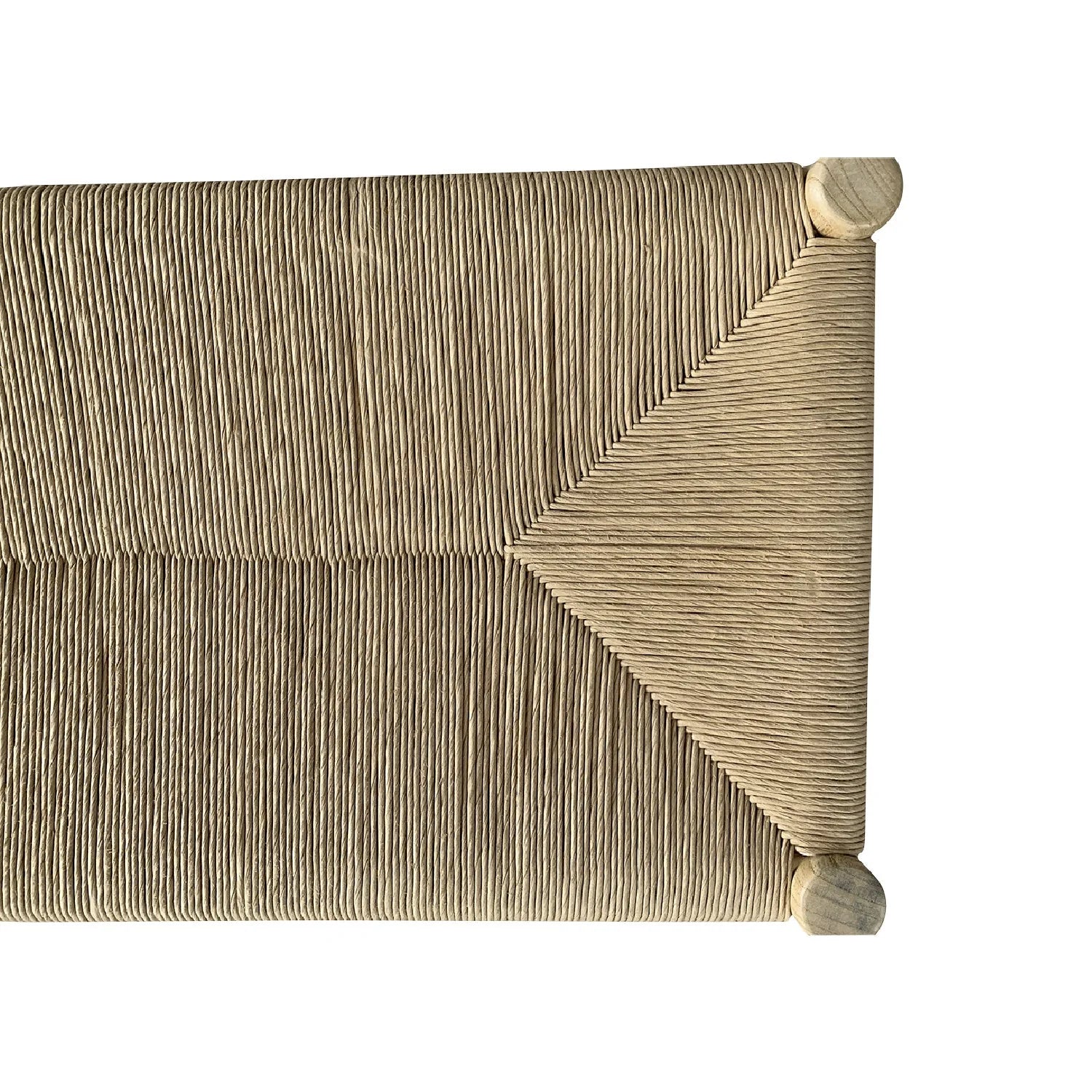 Luxury Woven Rope Elm Wood Bench European Style for Villa