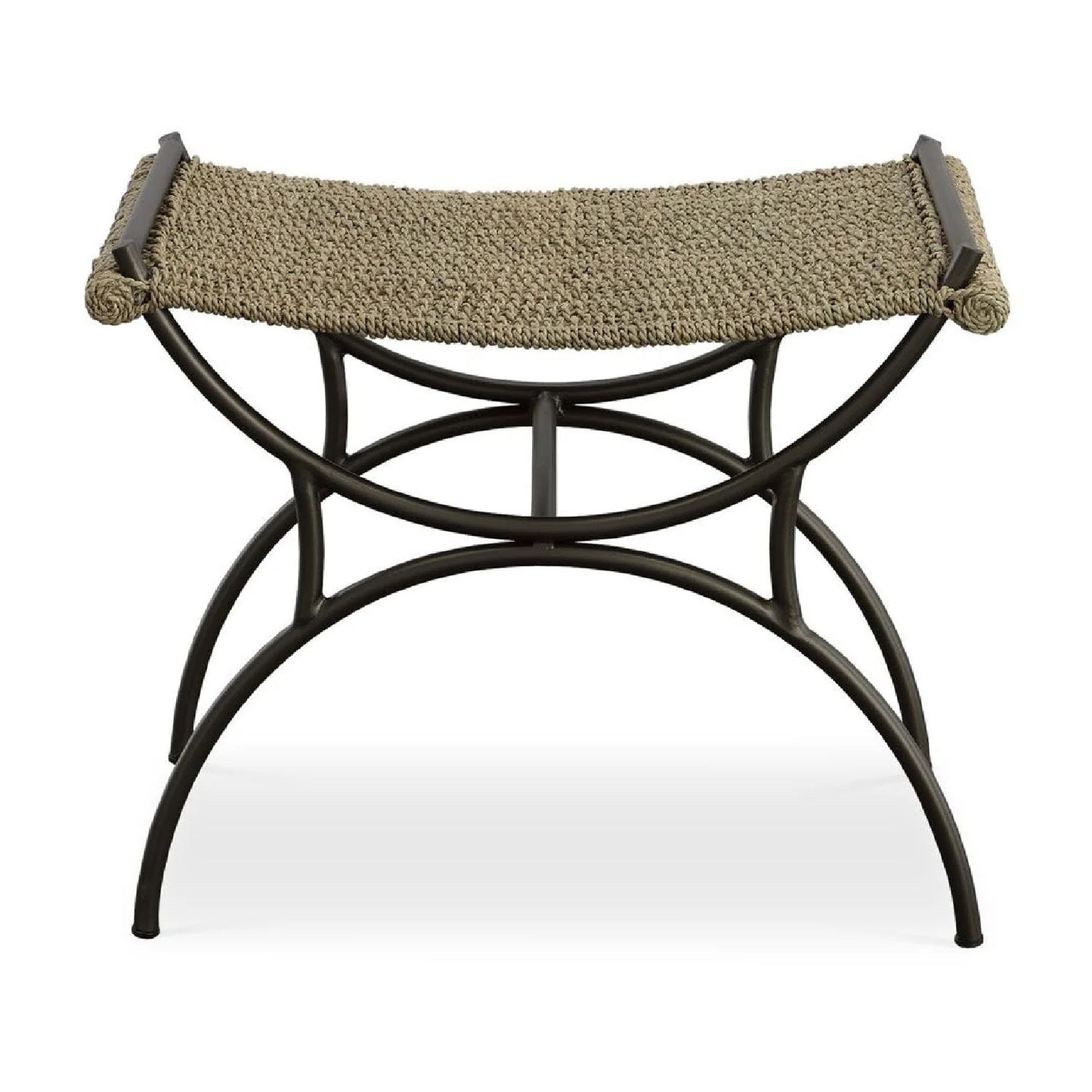 Luxury Woven Seagrass Bench European Style for Villa