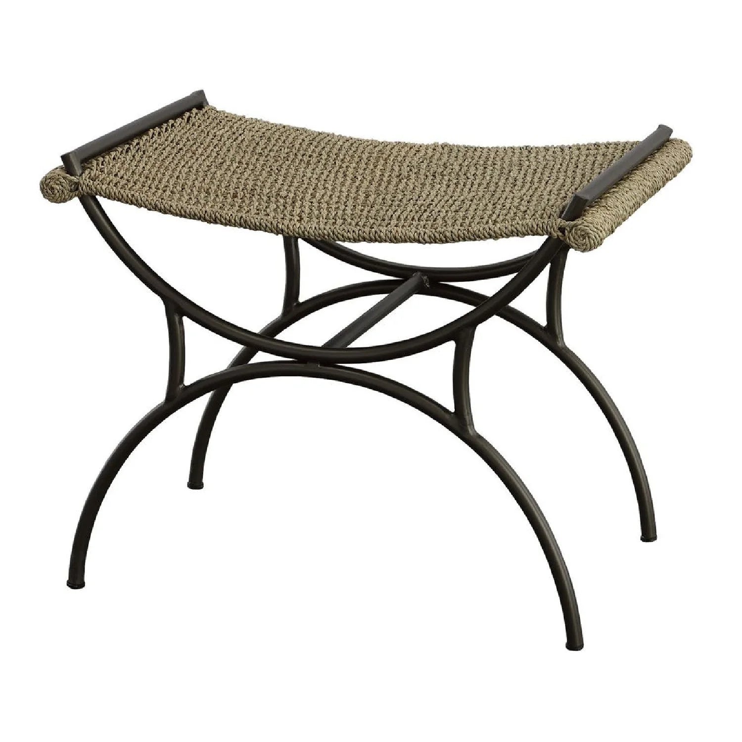 Luxury Woven Seagrass Bench European Style for Villa