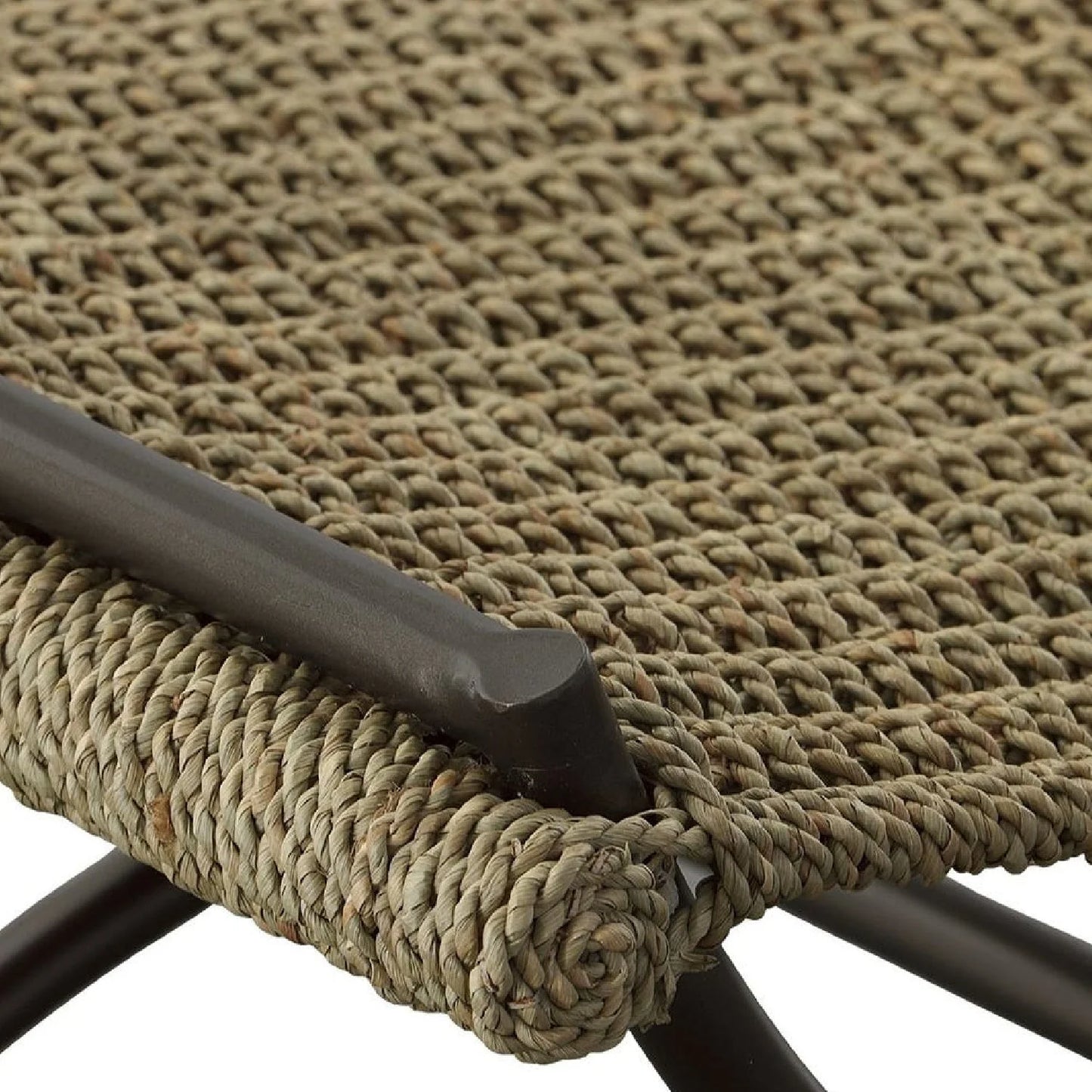 Luxury Woven Seagrass Bench European Style for Villa