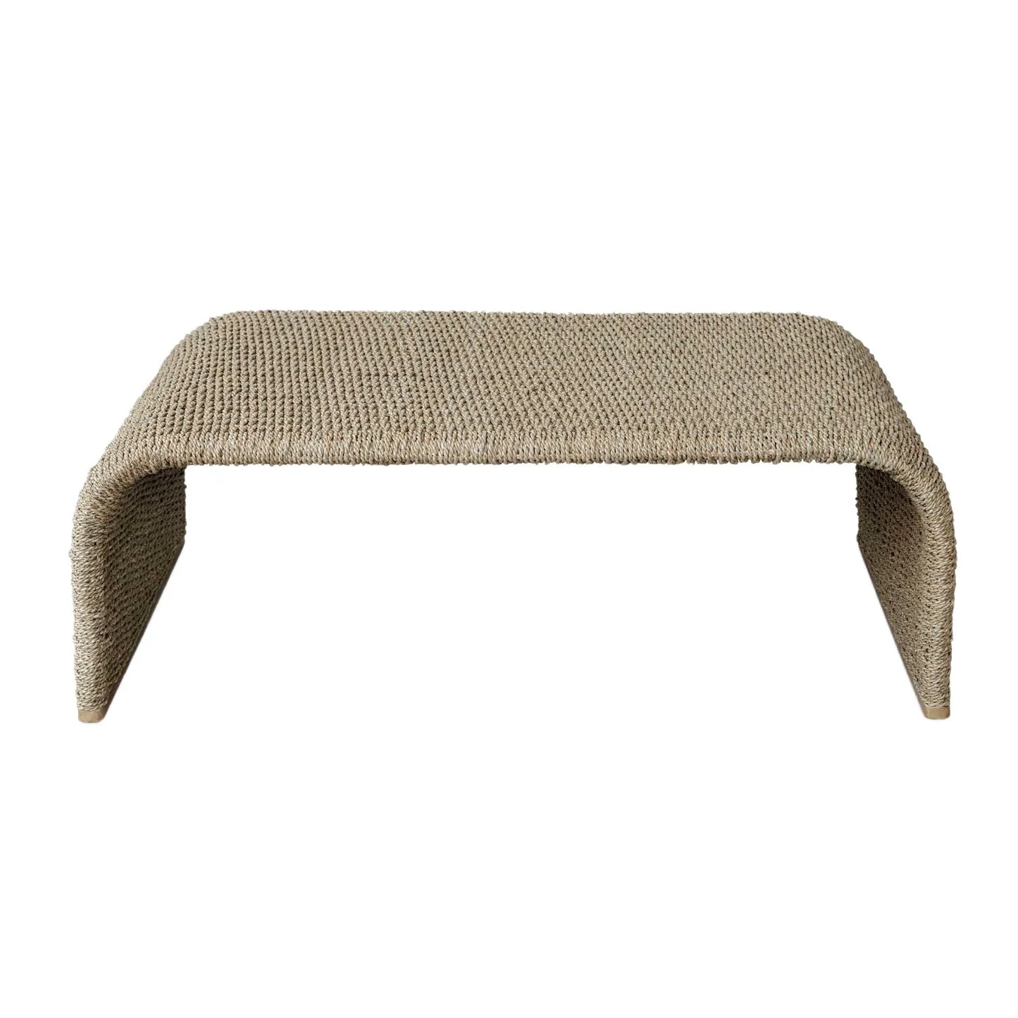 Luxury Woven Seagrass Coffee Table Modern Italian Style for Villa