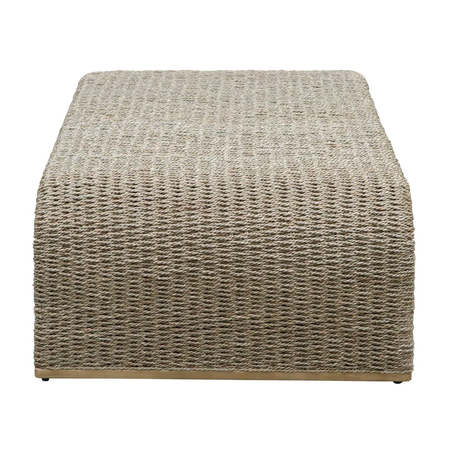 Luxury Woven Seagrass Coffee Table Modern Italian Style for Villa