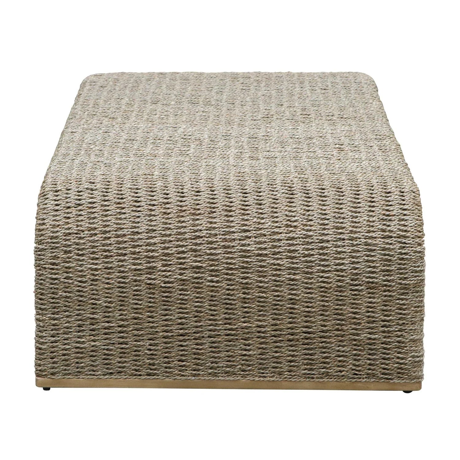 Luxury Woven Seagrass Coffee Table Modern Italian Style for Villa