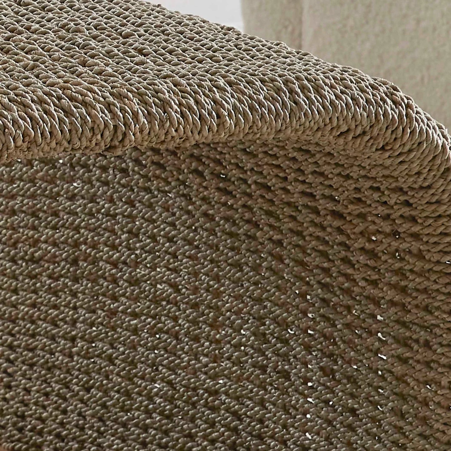 Luxury Woven Seagrass Coffee Table Modern Italian Style for Villa