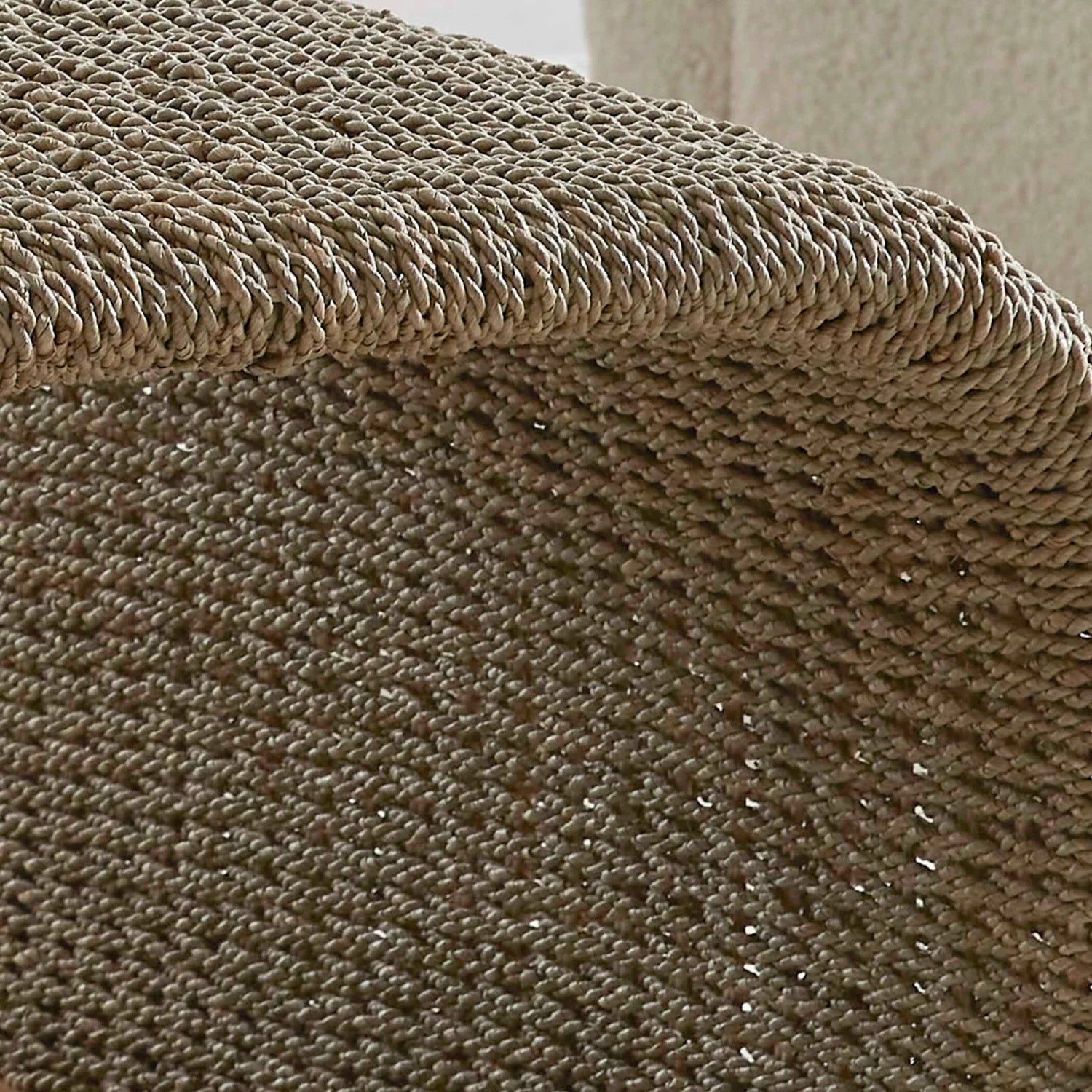 Luxury Woven Seagrass Coffee Table Modern Italian Style for Villa