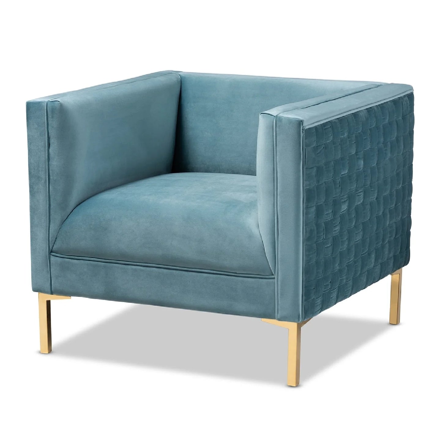 Luxury Woven Velvet Lounge Chair Modern Italian Style for Villa