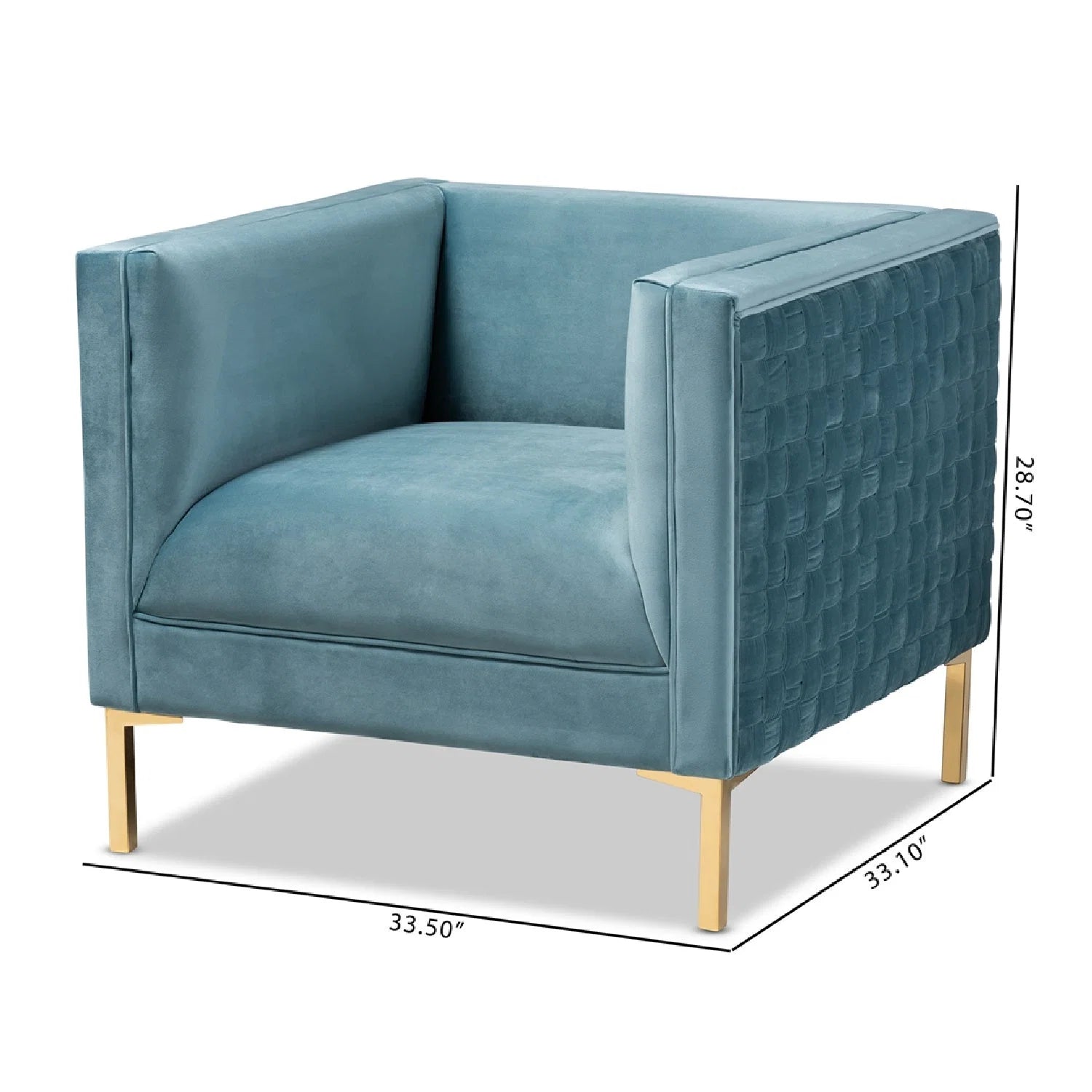 Luxury Woven Velvet Lounge Chair Modern Italian Style for Villa