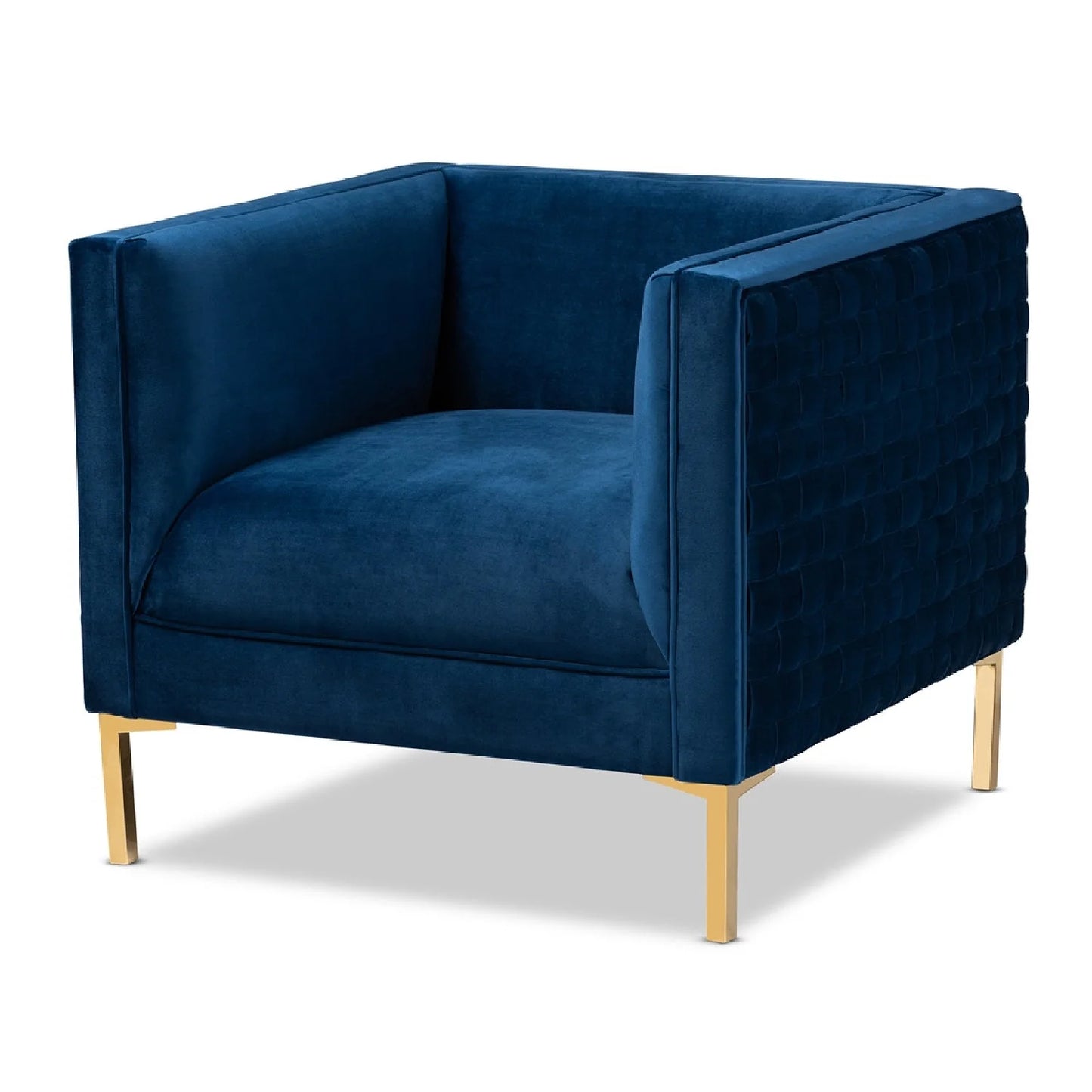 Luxury Woven Velvet Lounge Chair Modern Italian Style for Villa