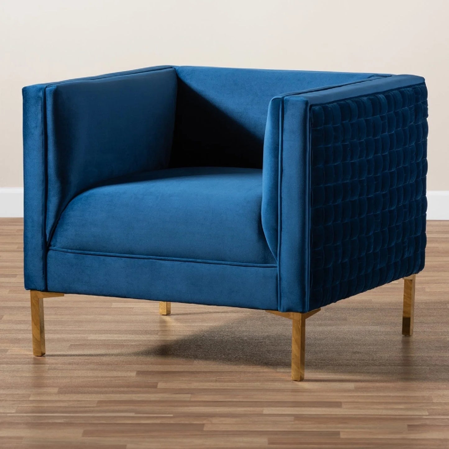 Luxury Woven Velvet Lounge Chair Modern Italian Style for Villa