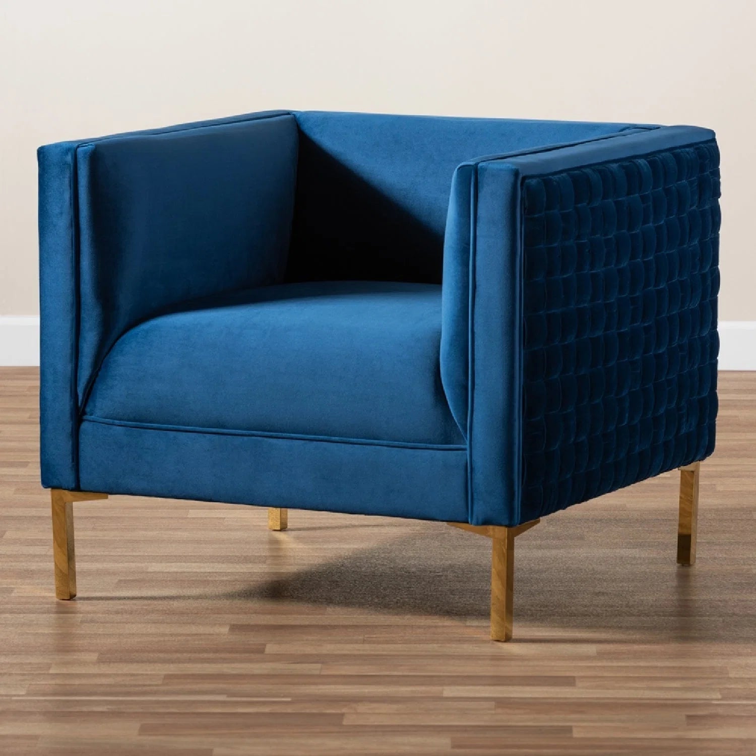 Luxury Woven Velvet Lounge Chair Modern Italian Style for Villa