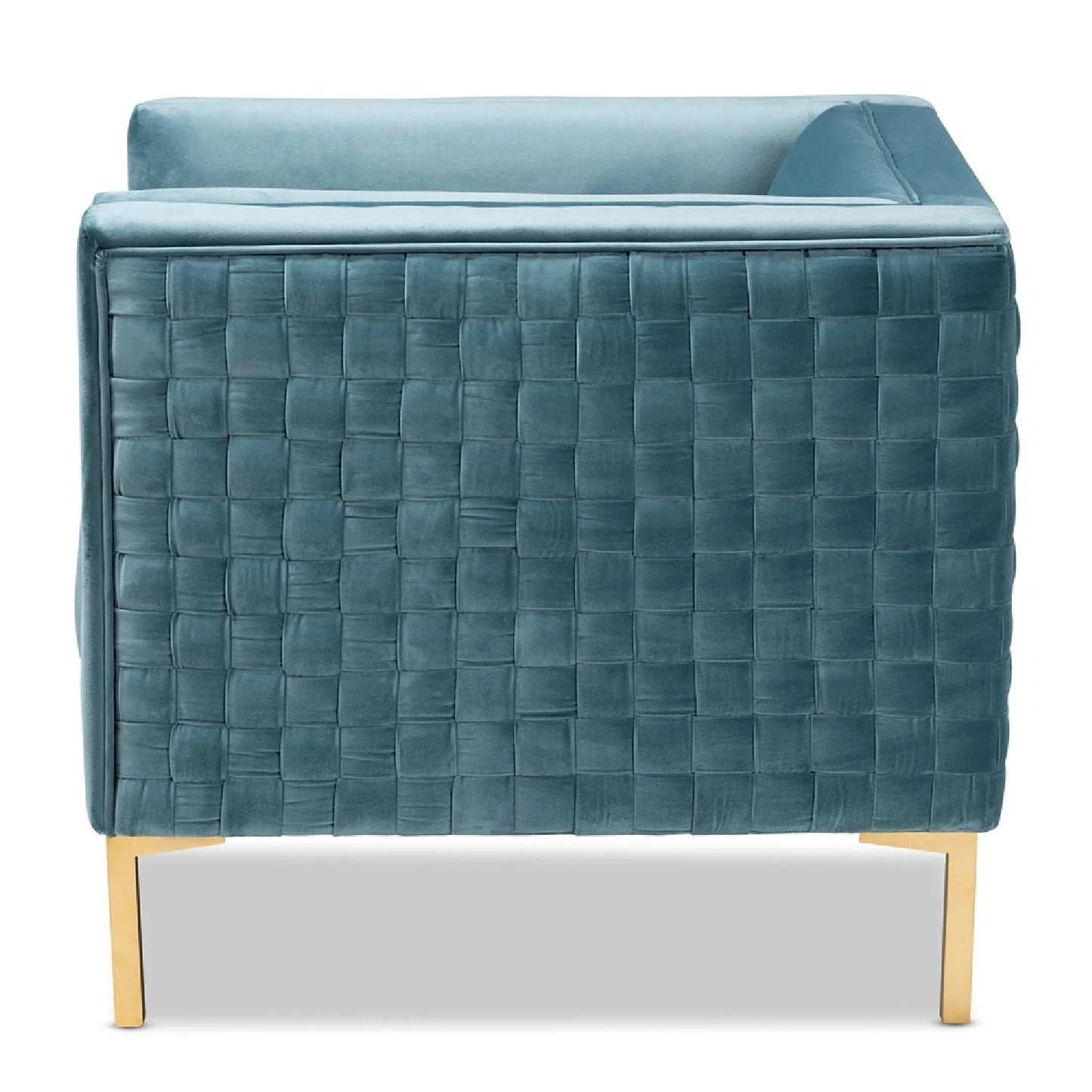 Luxury Woven Velvet Lounge Chair Modern Italian Style for Villa