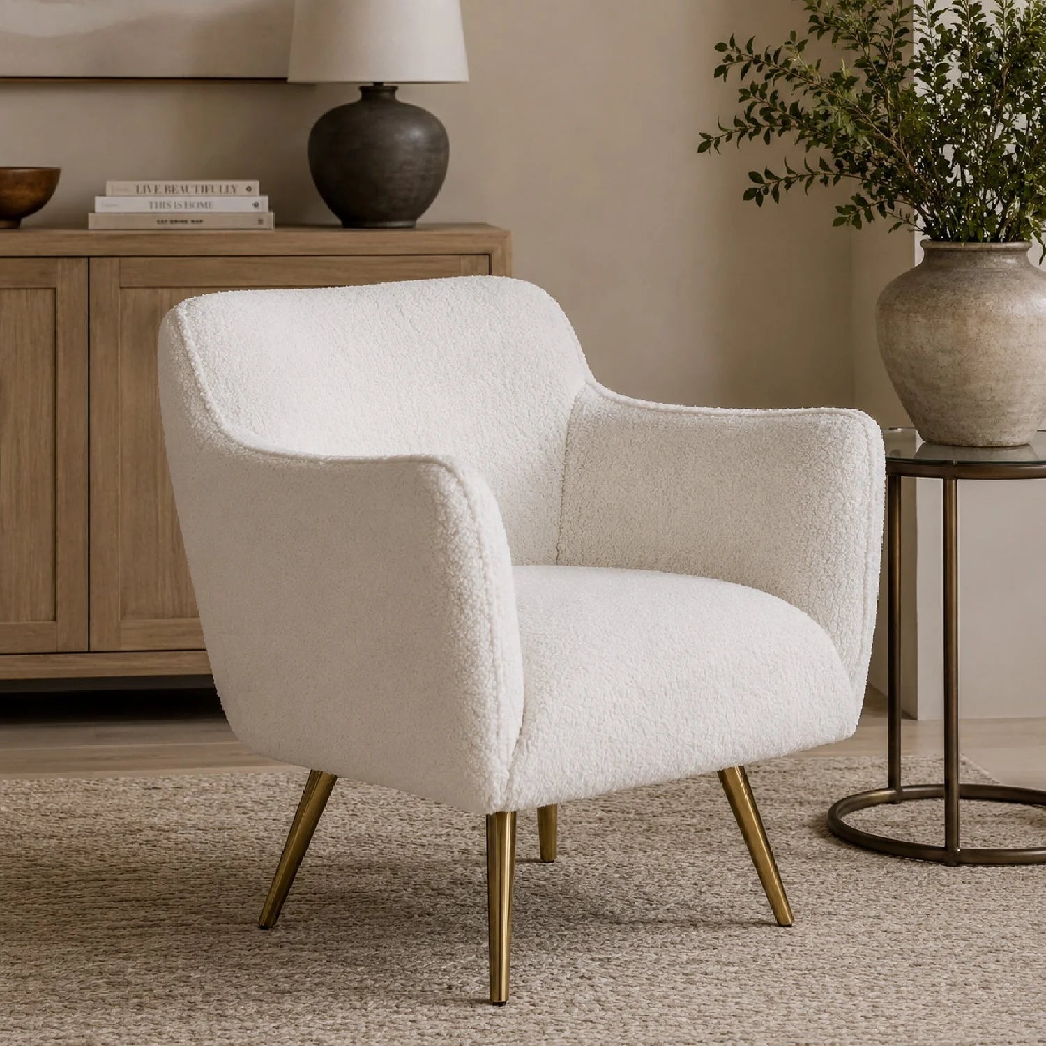 Luxury Woven Wood Modern Dining Armchair European Style for Villa
