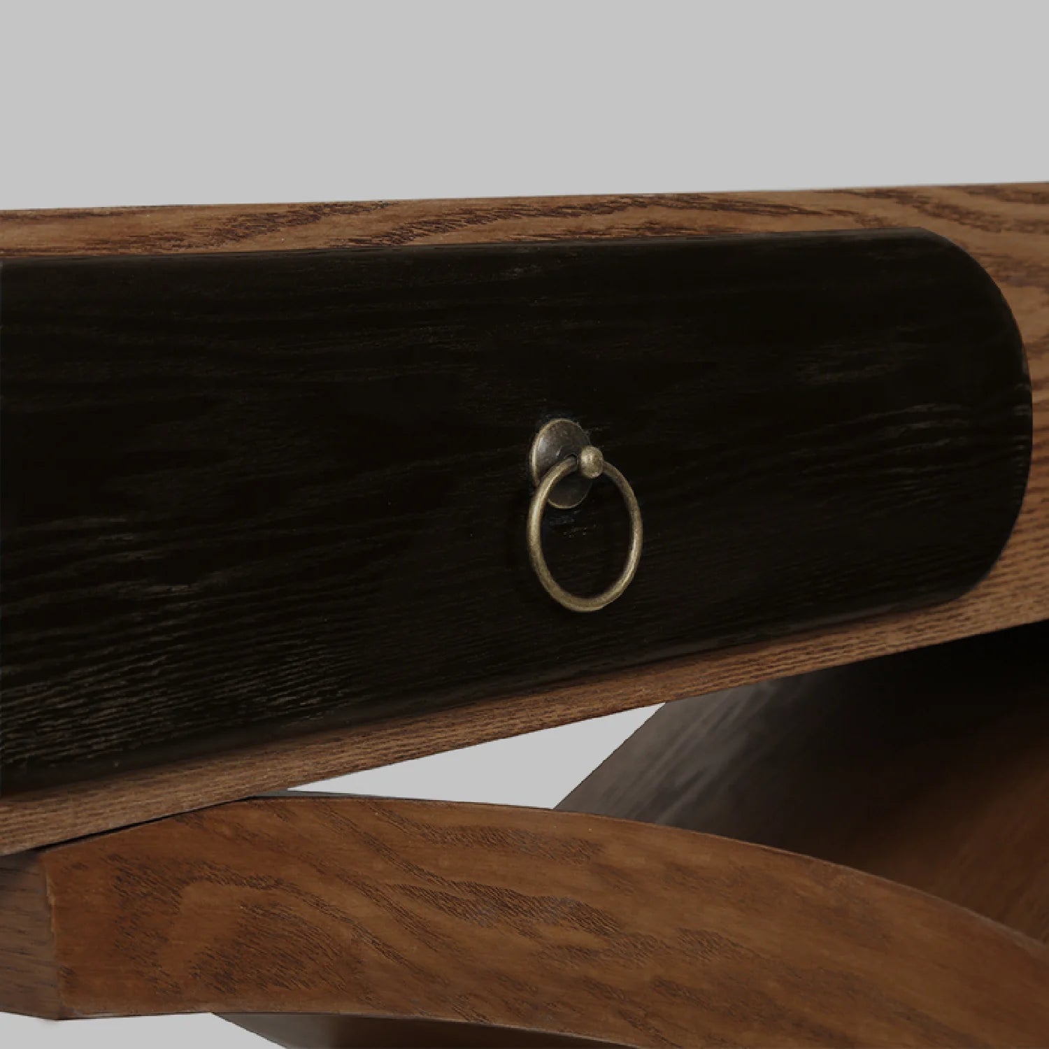 Luxury X-Frame Ashwood Console Table Modern Italian Style for Villa