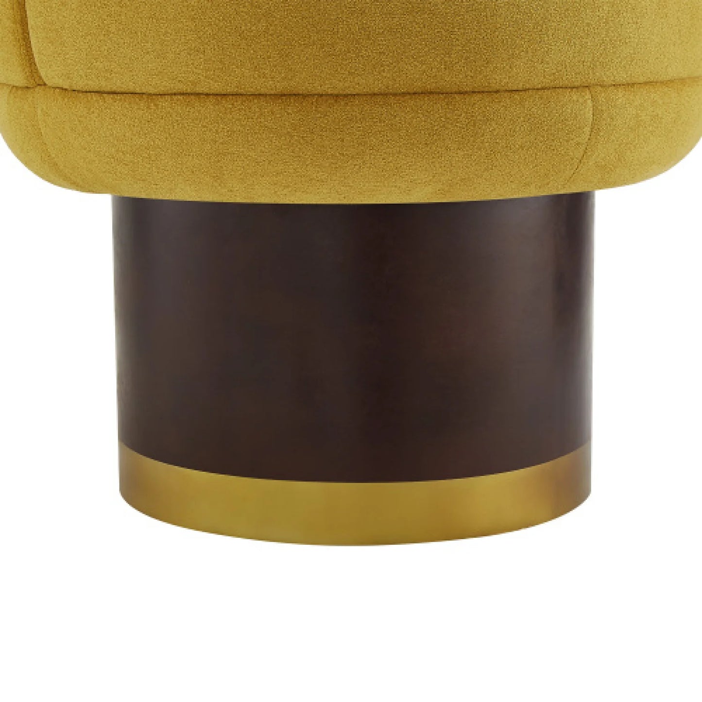 Luxury Yellow Chenille Swivel Lounge Chair Modern Italian Style for Villa