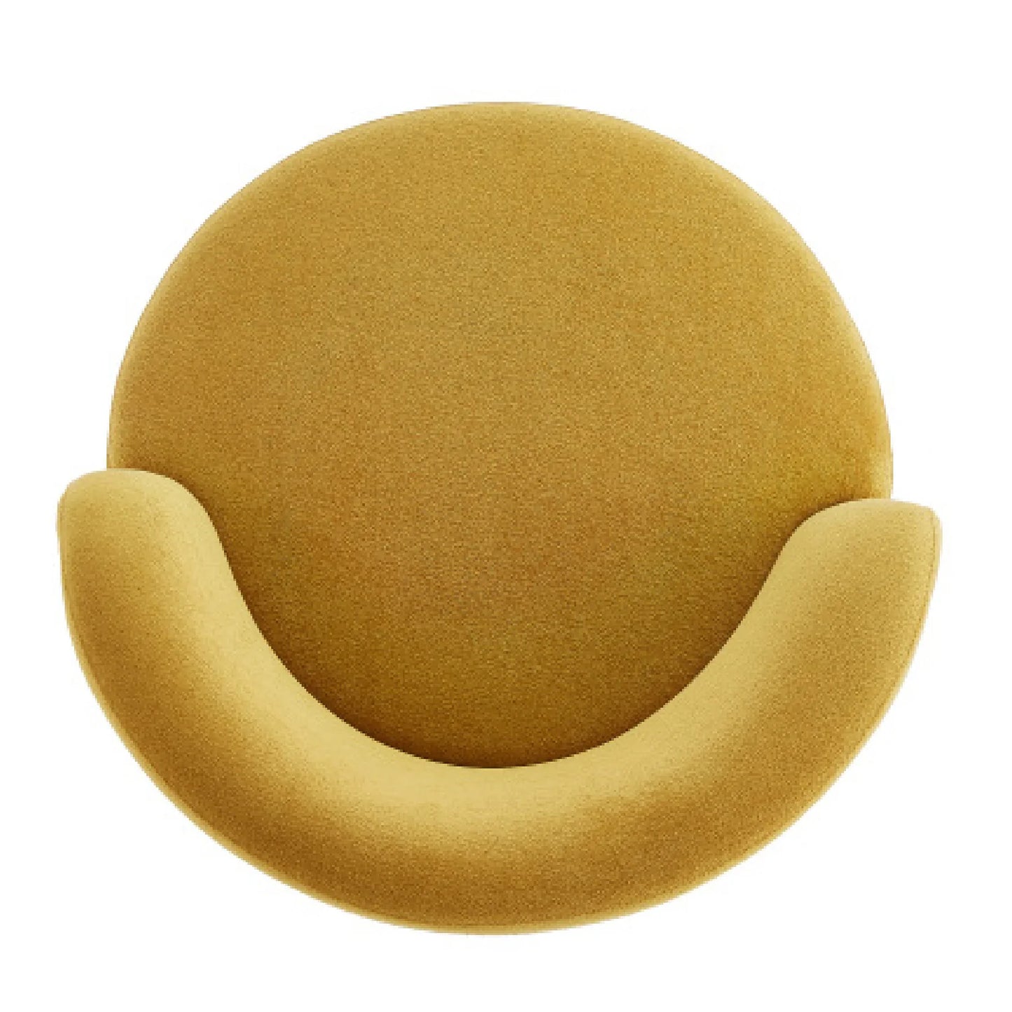 Luxury Yellow Chenille Swivel Lounge Chair Modern Italian Style for Villa