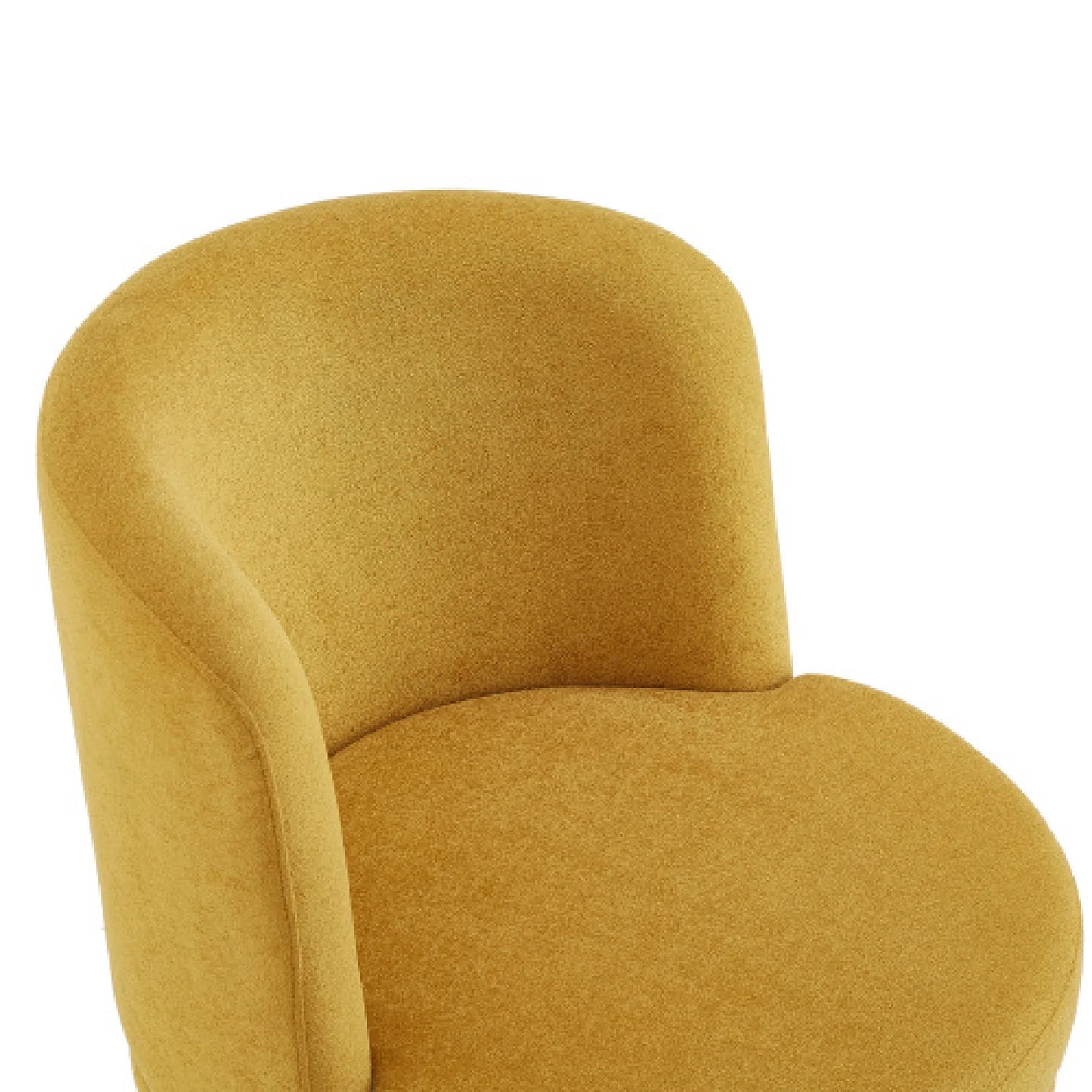 Luxury Yellow Chenille Swivel Lounge Chair Modern Italian Style for Villa
