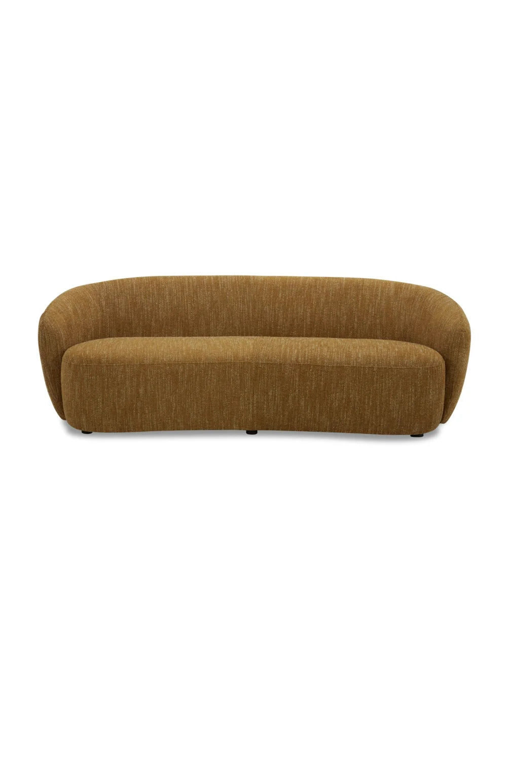 Luxury Yellow Curved Fabric Sofa Modern Italian Style for Villa