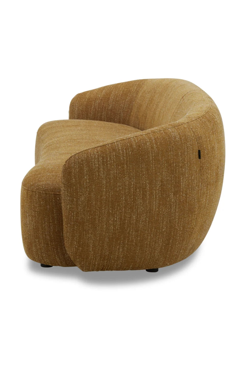 Luxury Yellow Curved Fabric Sofa Modern Italian Style for Villa