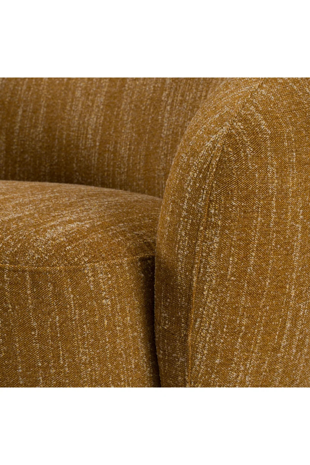 Luxury Yellow Curved Swivel Chair Modern Italian Style for Villa