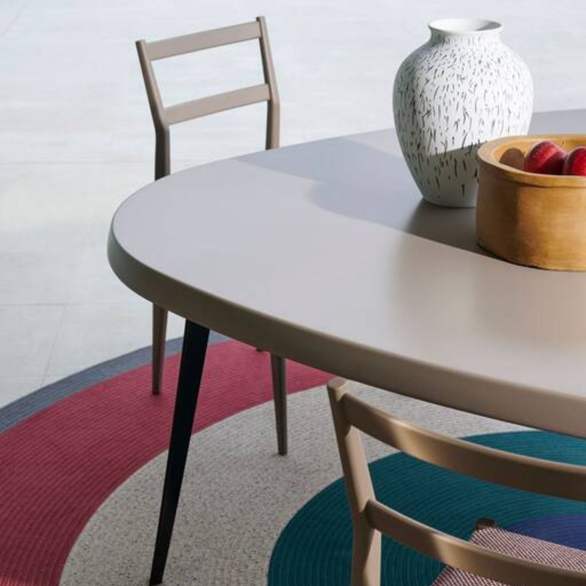 Outdoor Dining Table – Free-Form Matte Lacquer Statement Piece