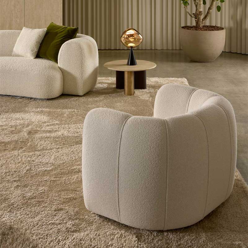 Luxury Milo Lounge Armchair Modern Italian Style for Villa