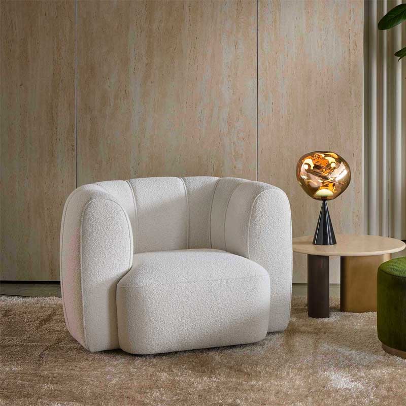 Luxury Milo Lounge Armchair Modern Italian Style for Villa