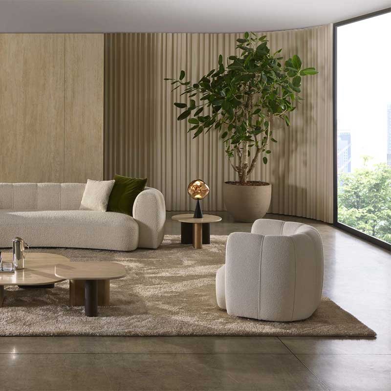 Luxury Milo Lounge Armchair Modern Italian Style for Villa