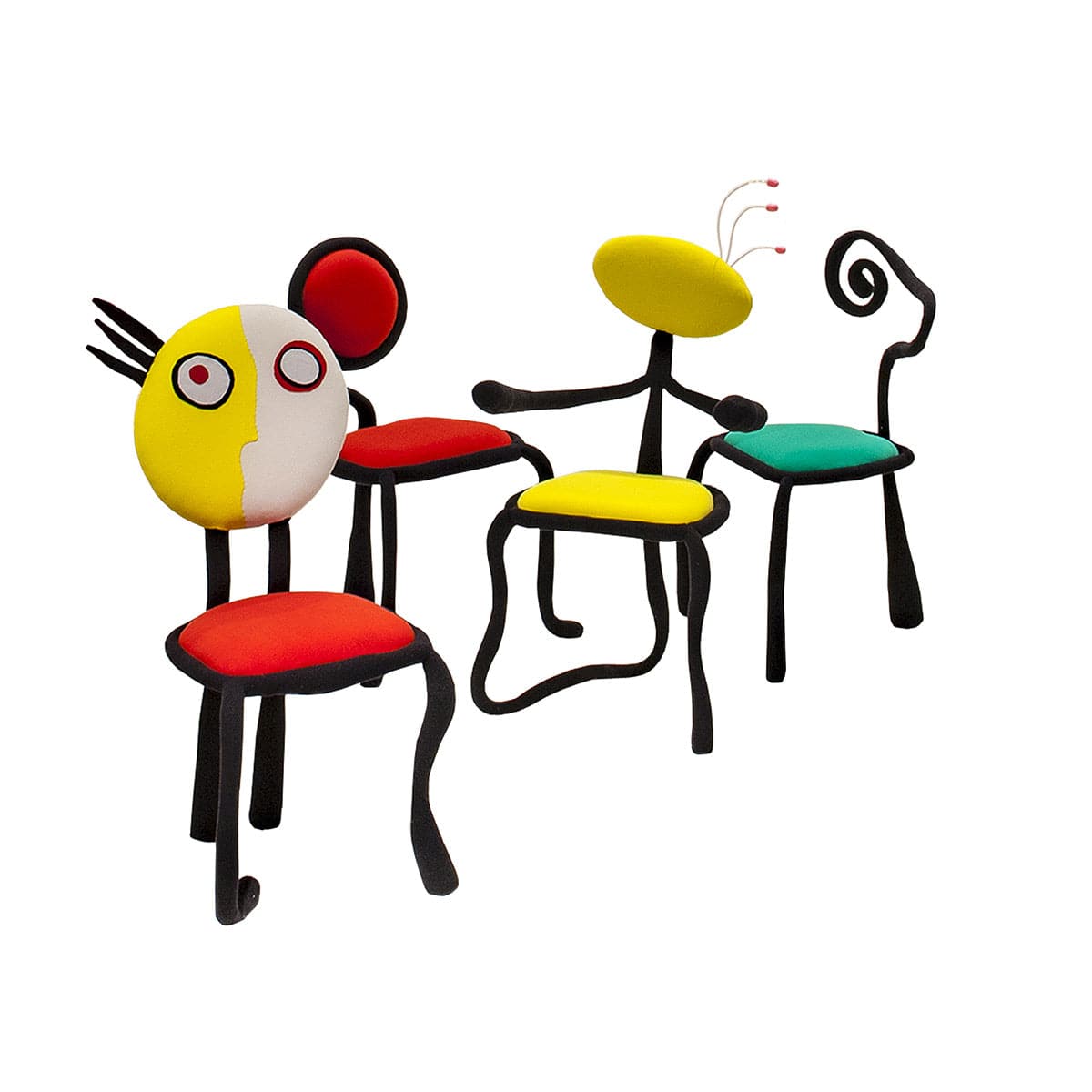 Miro Dining Chairs – Sculptural Iron and Wood Set by Studio65 | S65-cod-38