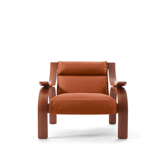 Luxury Woodline Armchair Modern Italian Style for Villa
