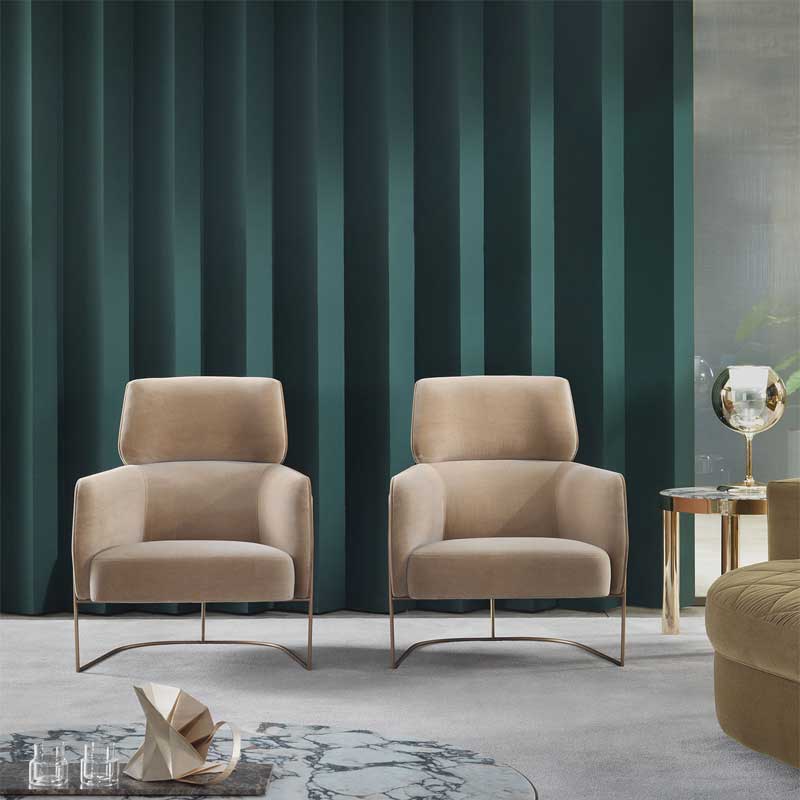 Luxury Nest Lounge Armchair Modern Italian Style for Villa