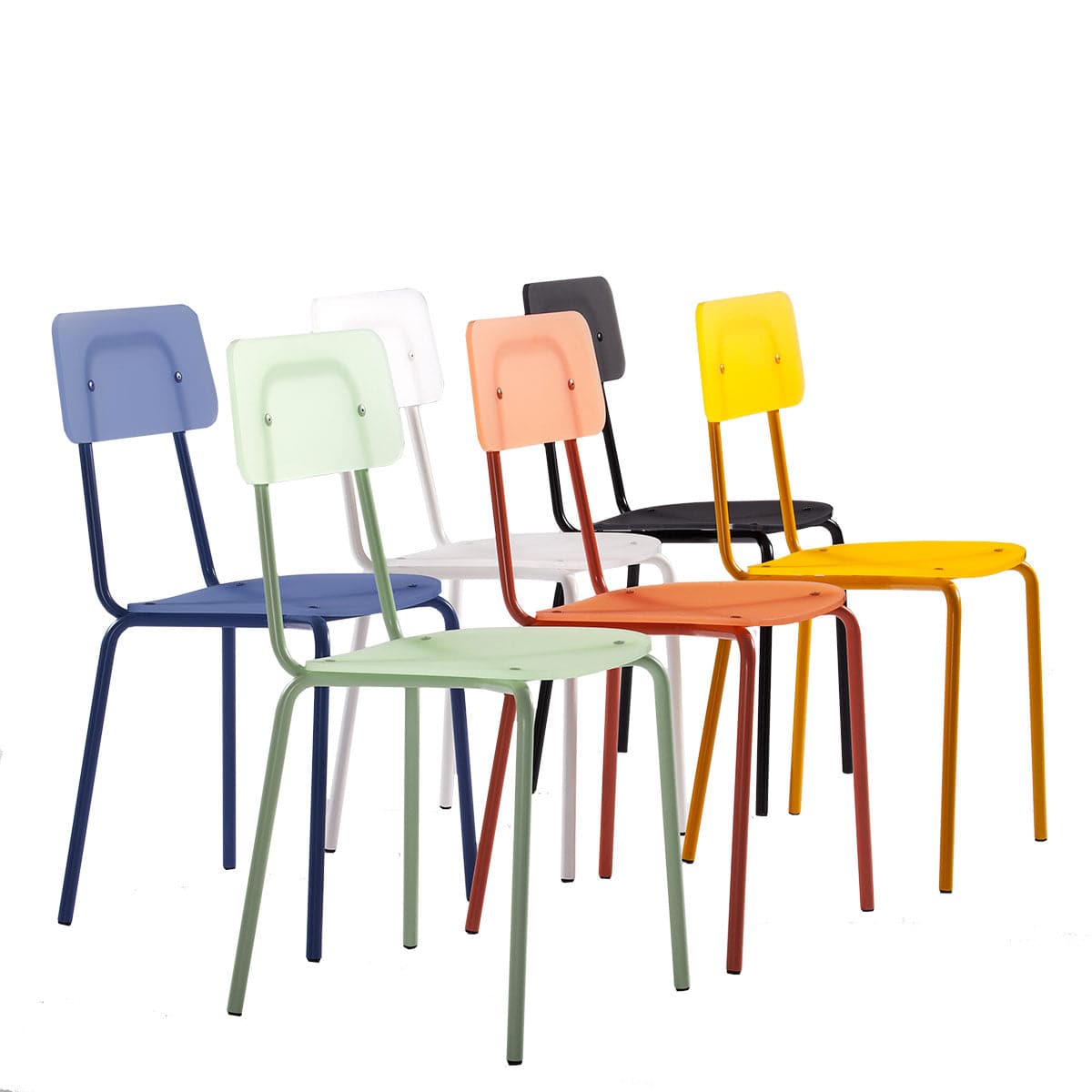 Moodern Dining Chair – Stackable Metal and Methacrylate by Lettera G