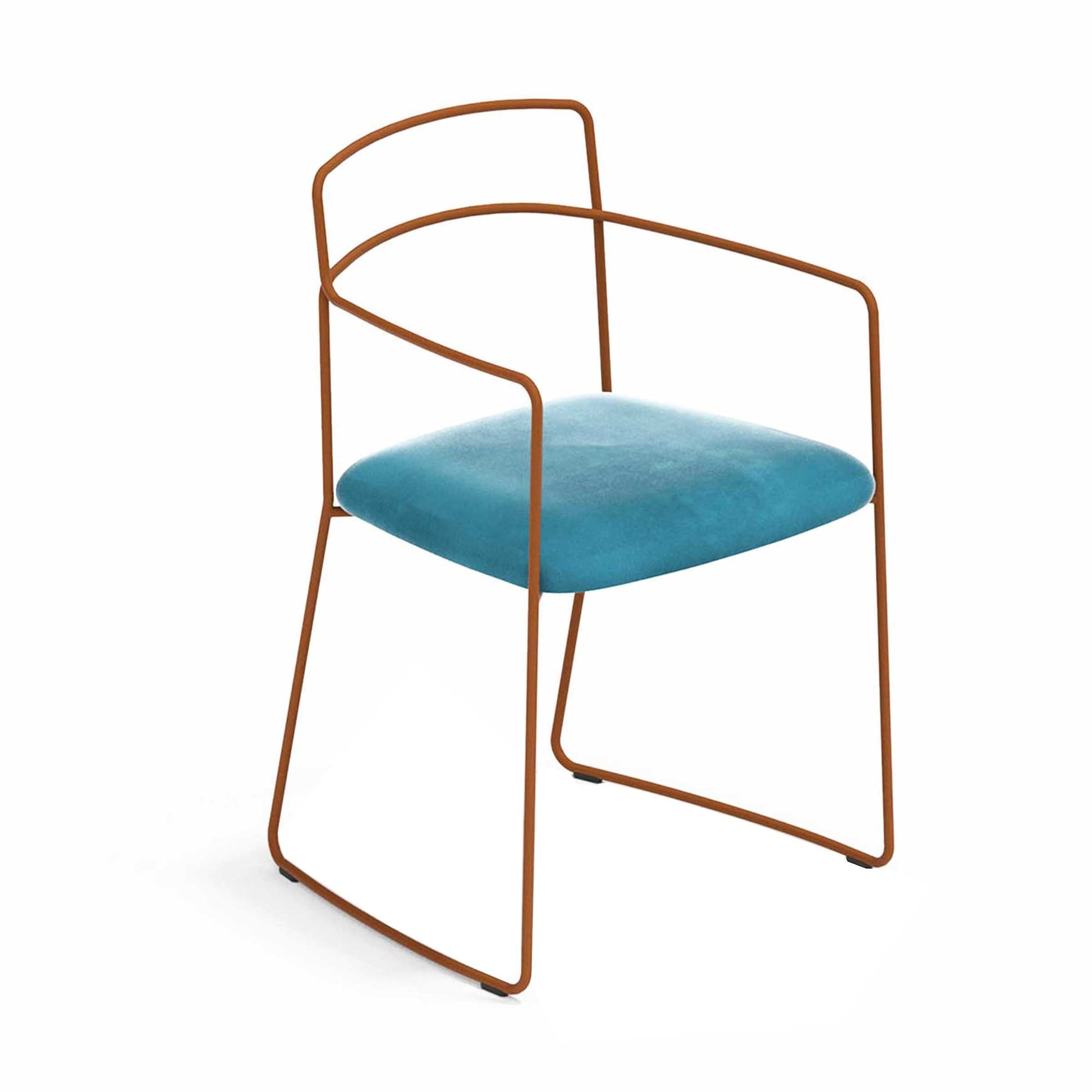 LapiegaWD Seidecimi Dining Chair – Sculptural Metal & Fabric Italian Statement Piece