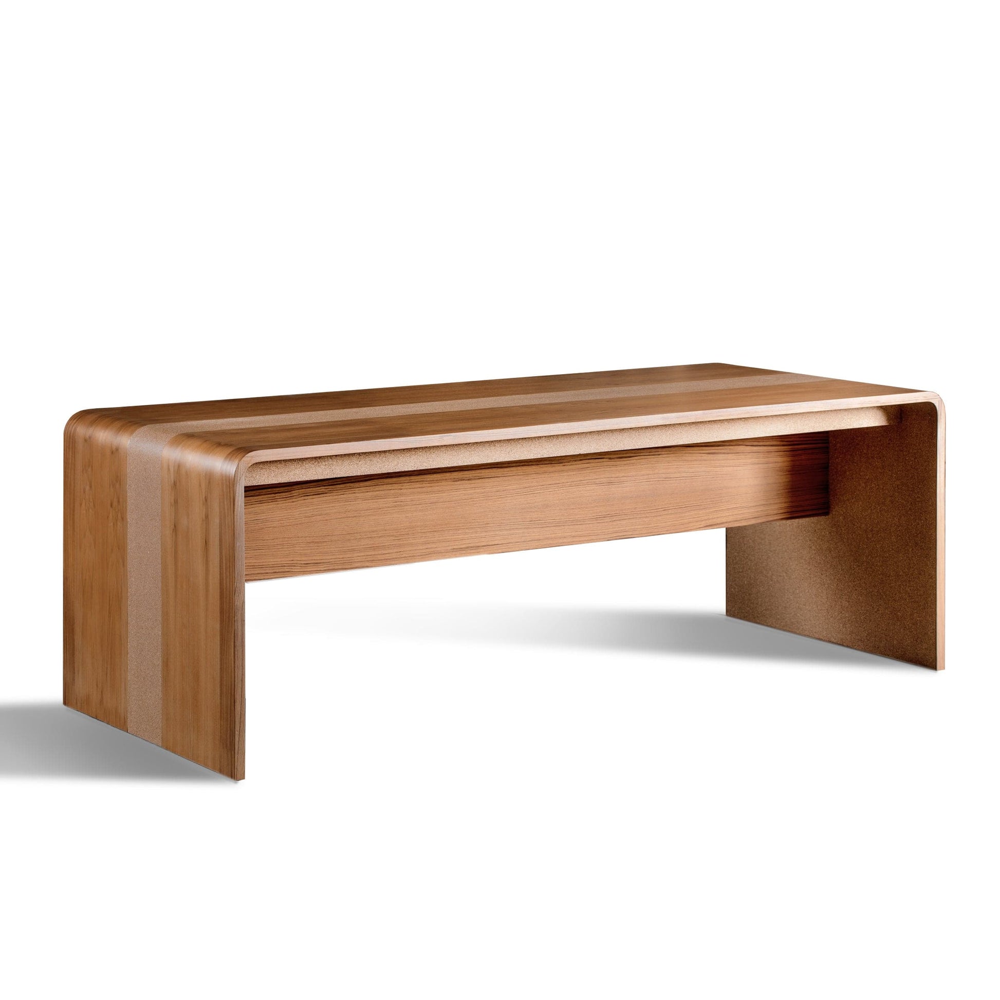 Dining Table – Sleek Teak and Cork Italian Designer Statement Piece